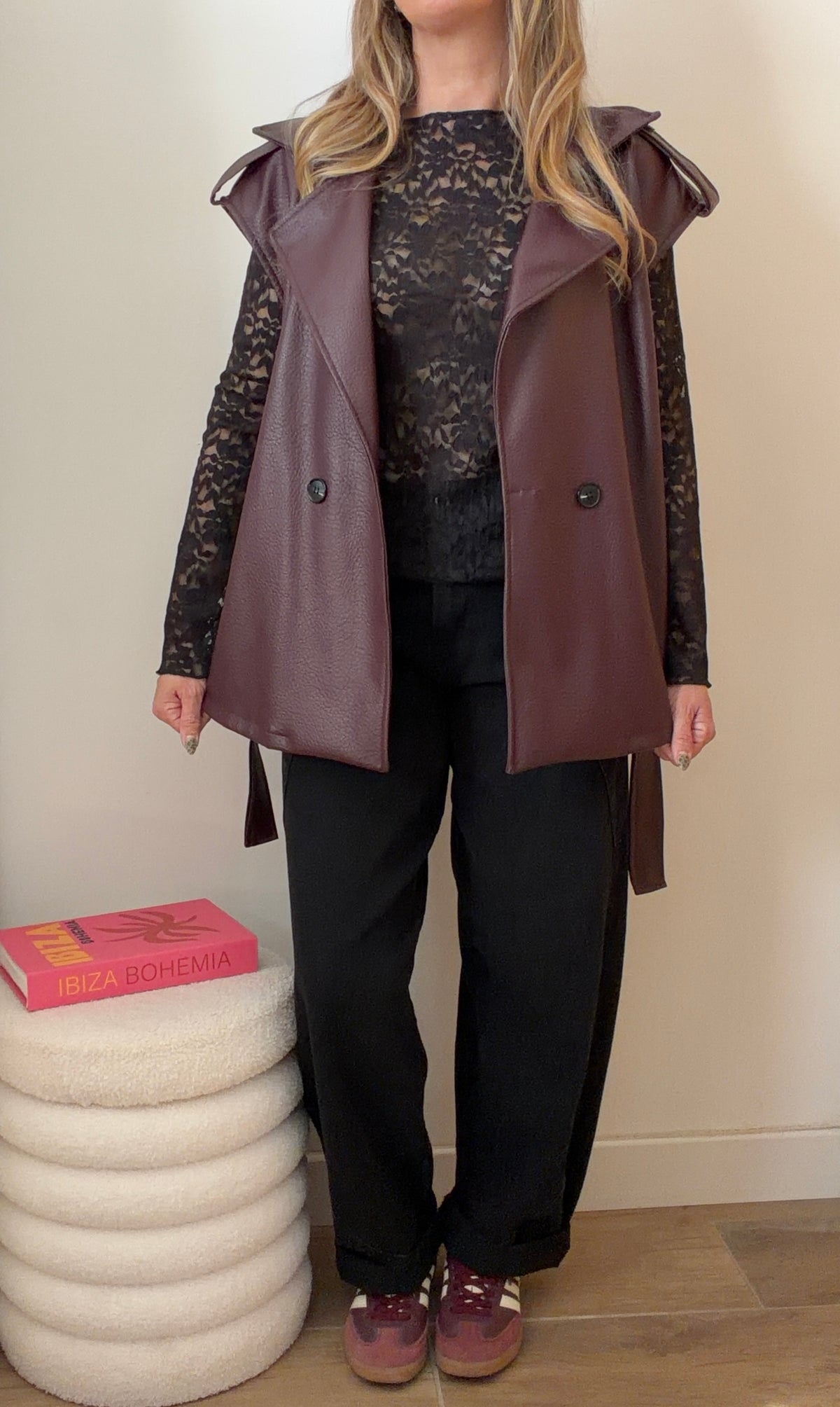 VESTE SIMILI PRUNE