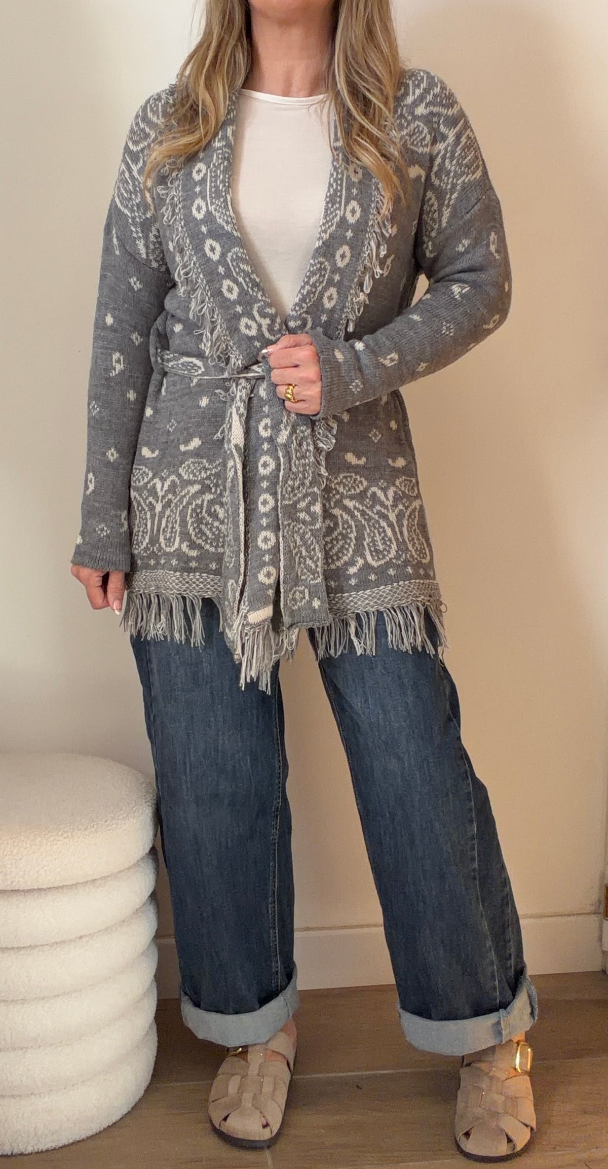 GILET BANDANA GRIS