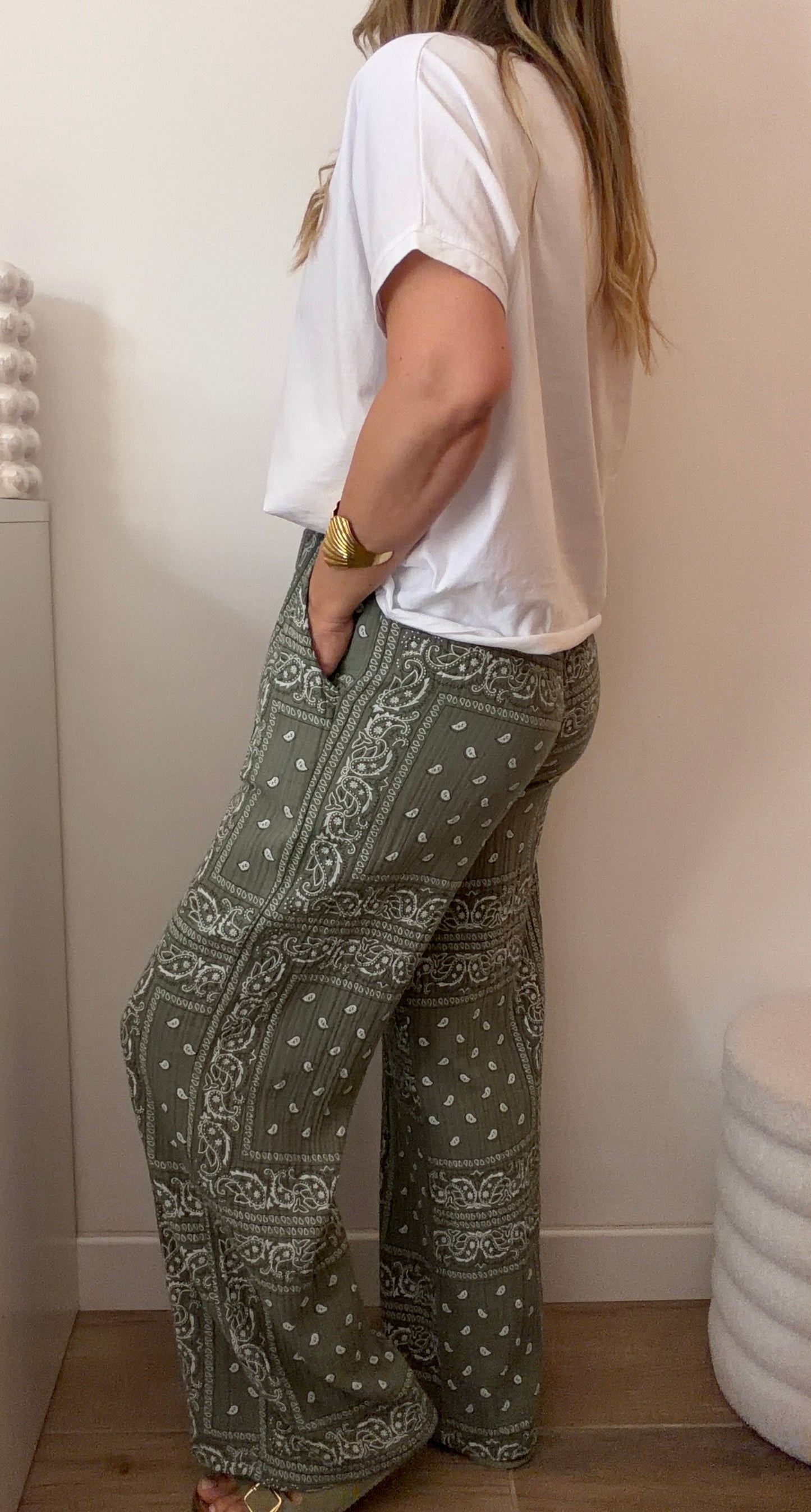 PANTALON BANDANA KAKI