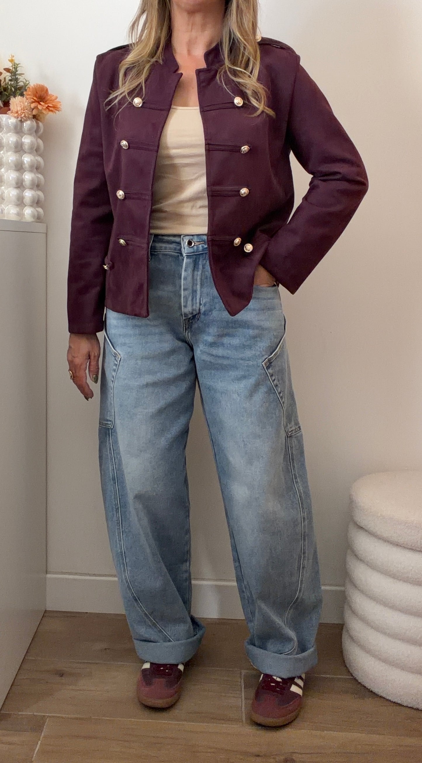 VESTE OFFICIER PRUNE