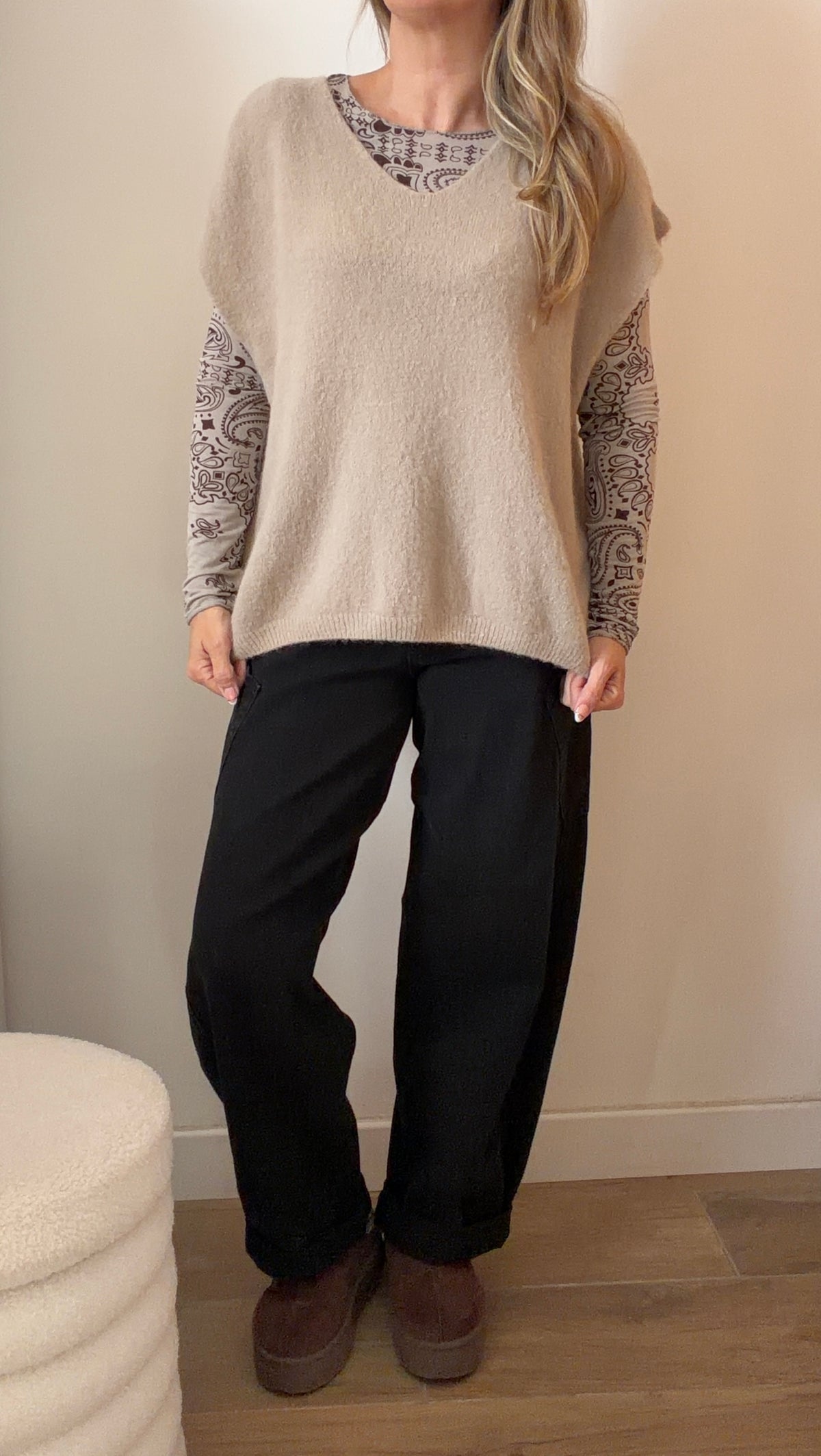PULL COLOMBE BEIGE