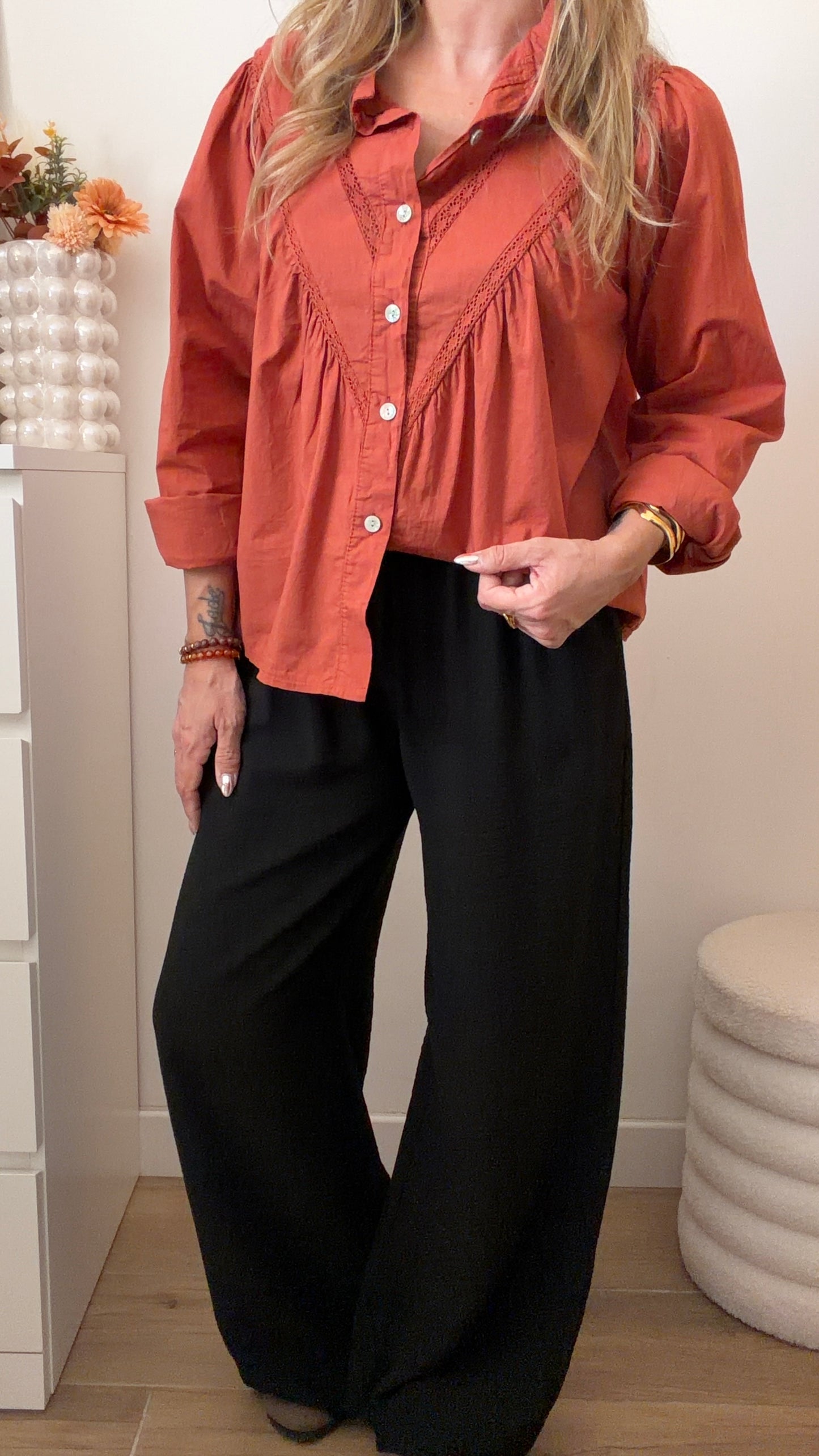 CHEMISE VICTOIRE TERRACOTTA
