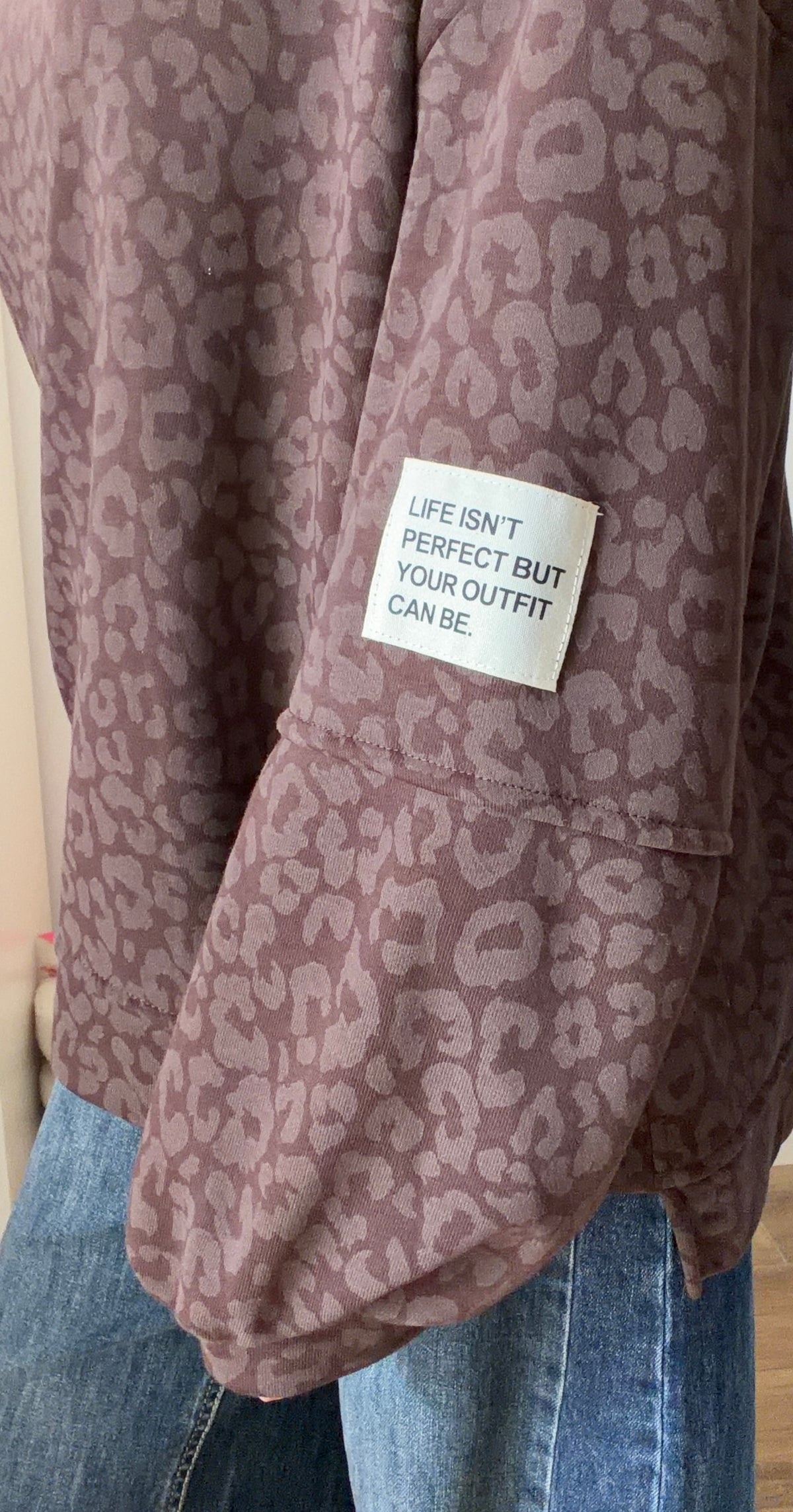 SWEAT LÉOPARD CHOCO