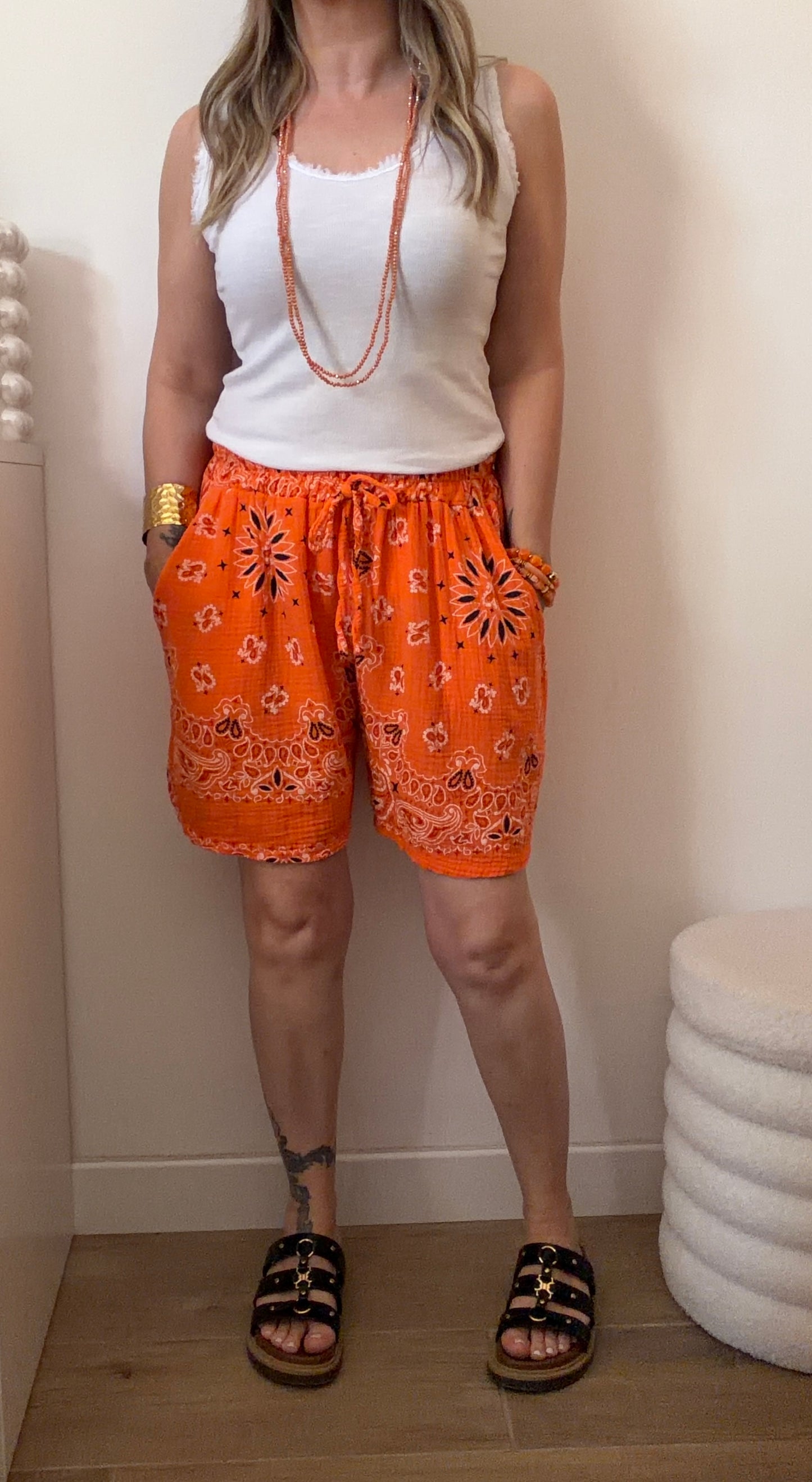 SHORT BANDANA ORANGE