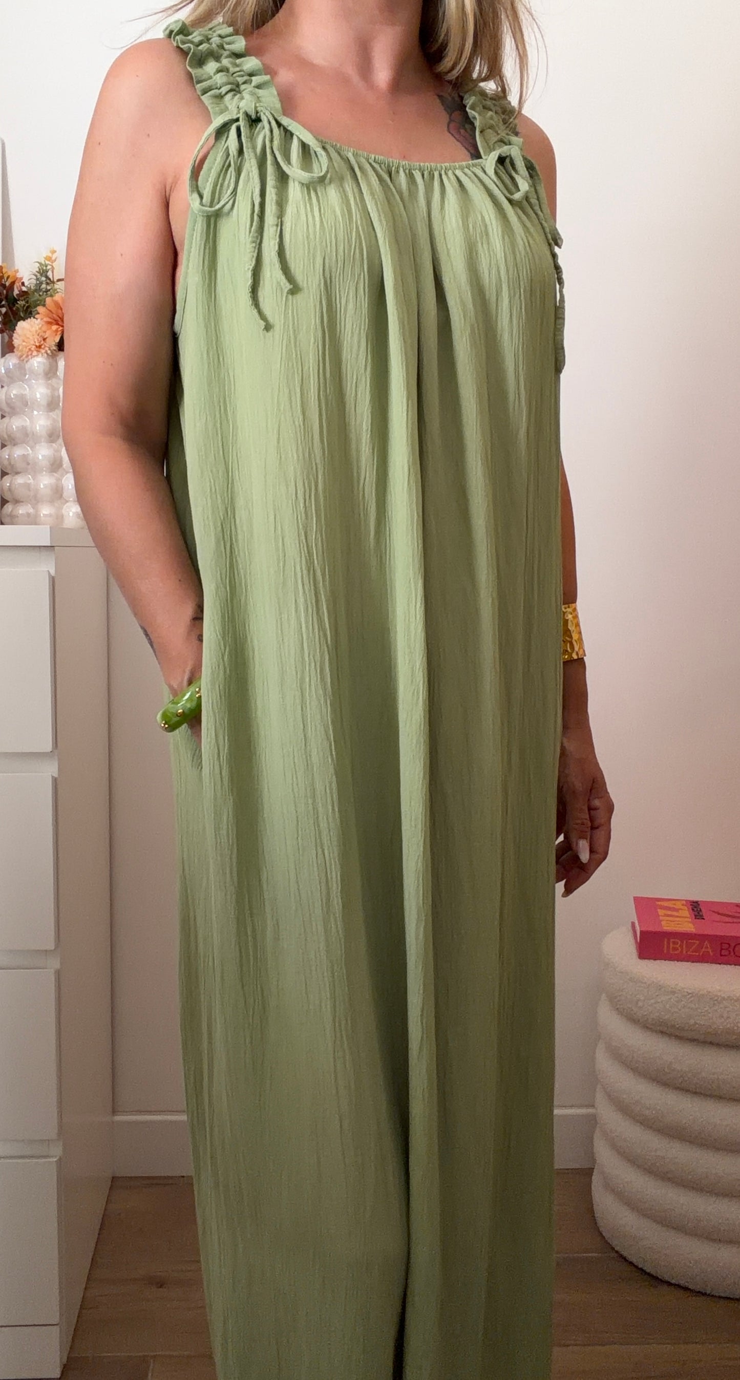 ROBE CAMILLE PISTACHE