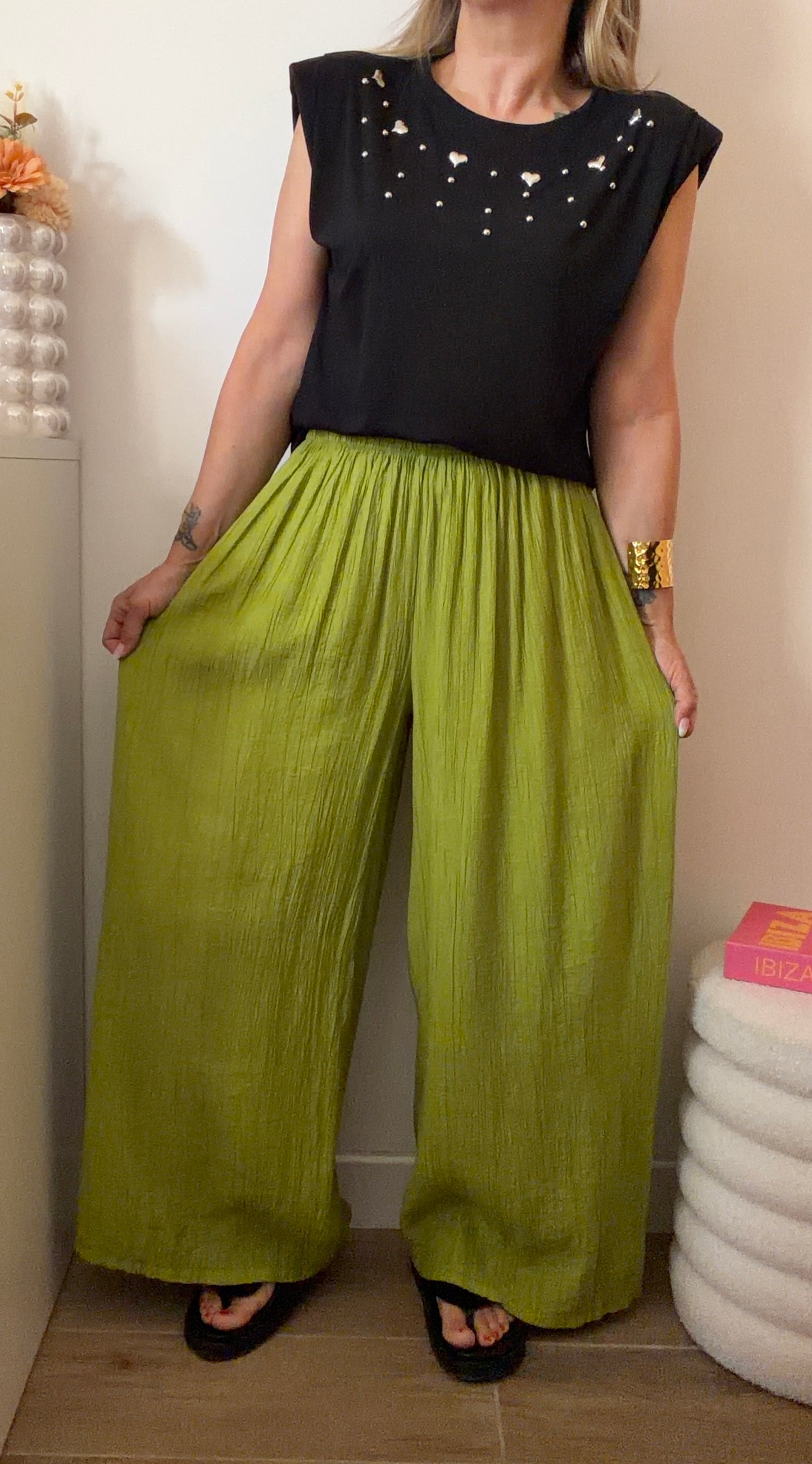 PANTALON MAGIQUE VERT OLIVE