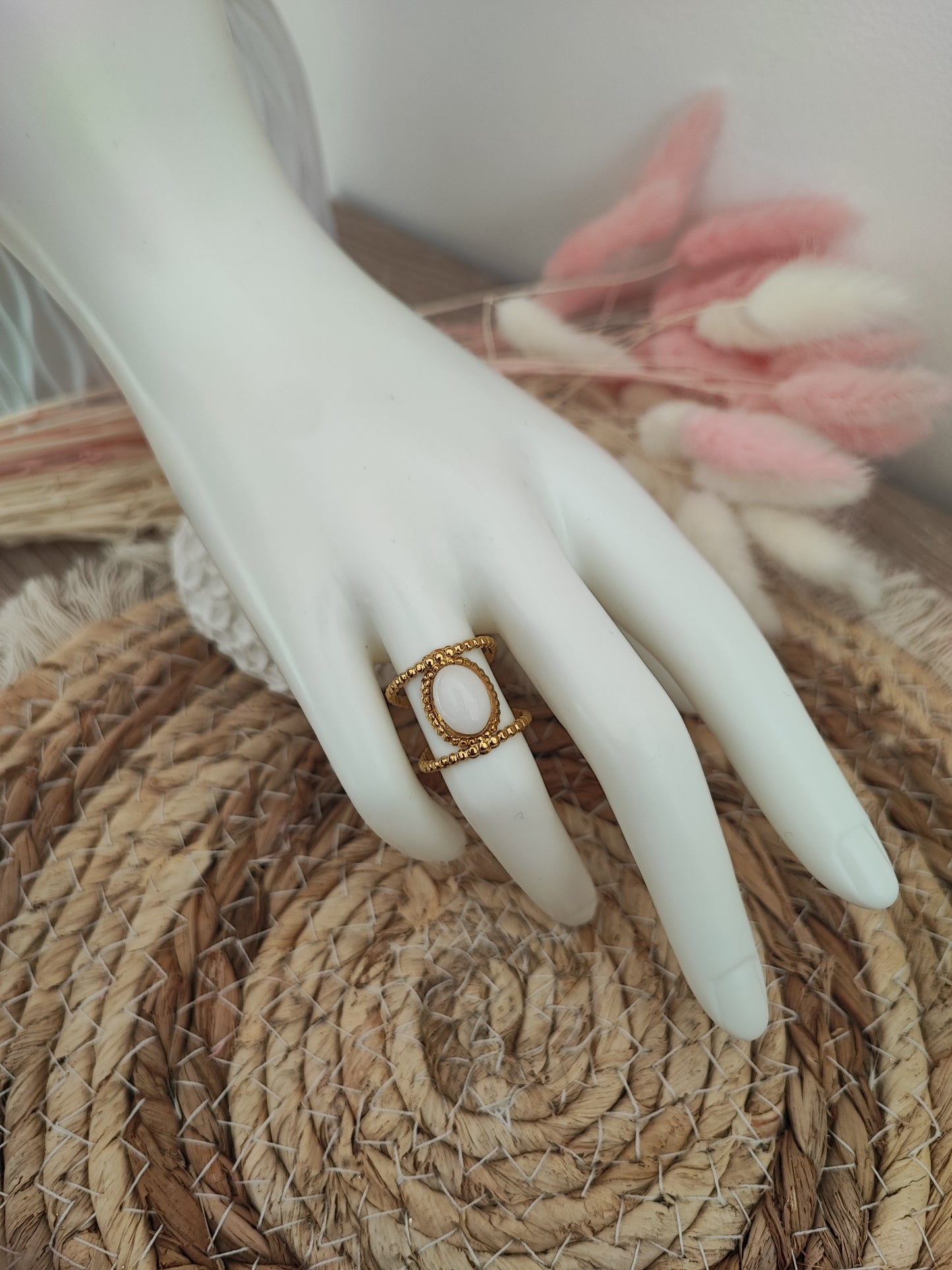 Bague Jade blanc