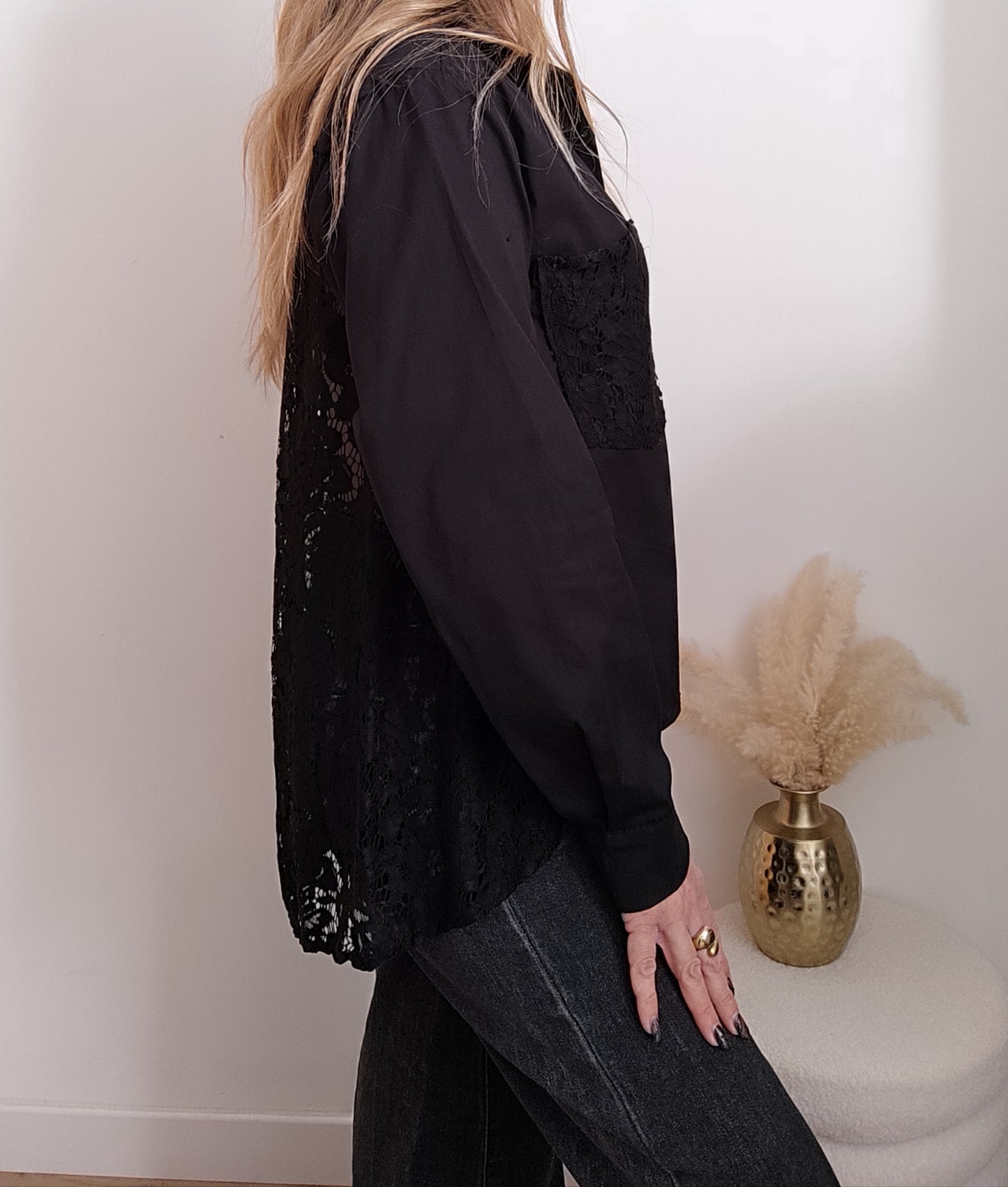 Chemise Helena Dentelle Noire