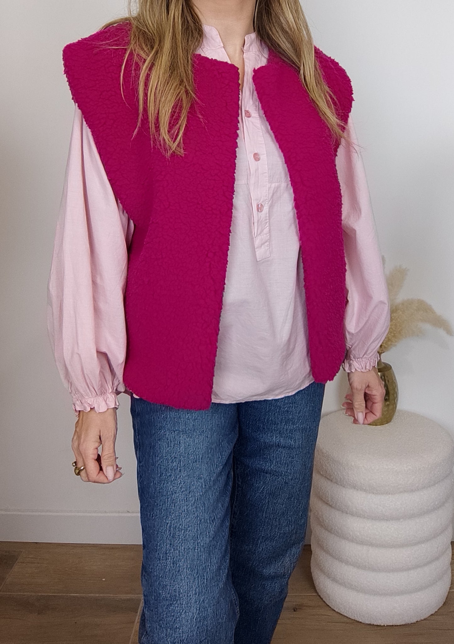 Veste gilet Andréa Fushia