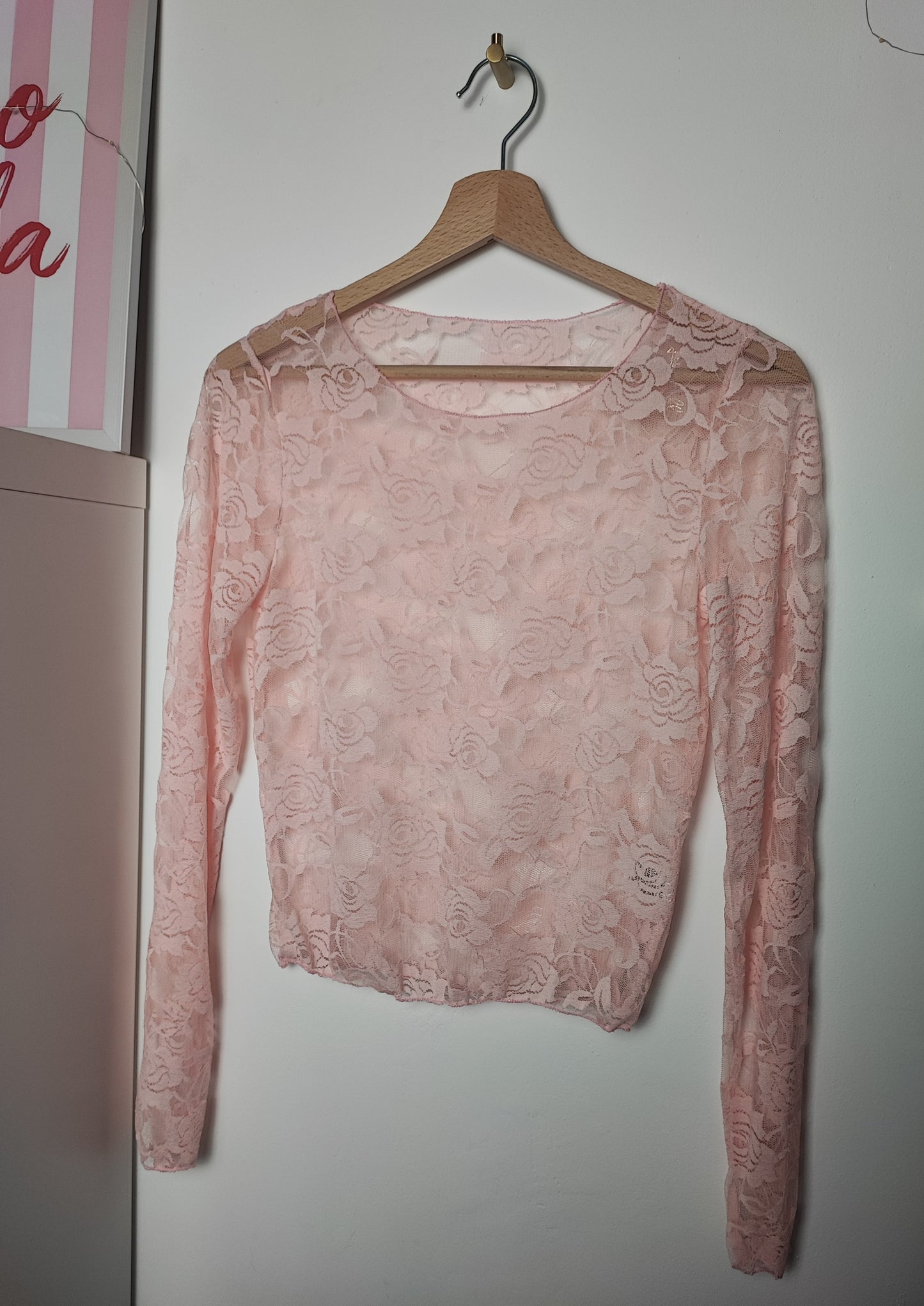 HAUT HOLLY DENTELLE ROSE