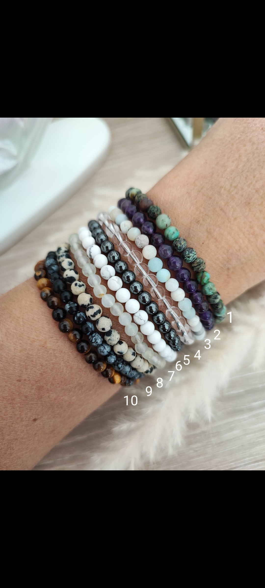 Bracelet simple en pierres naturelles