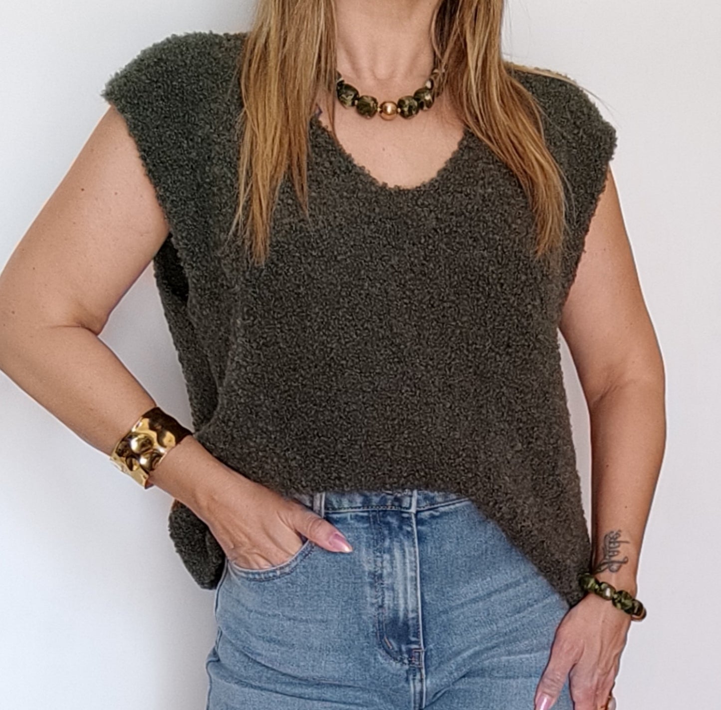 HAUT NICOLE KAKI