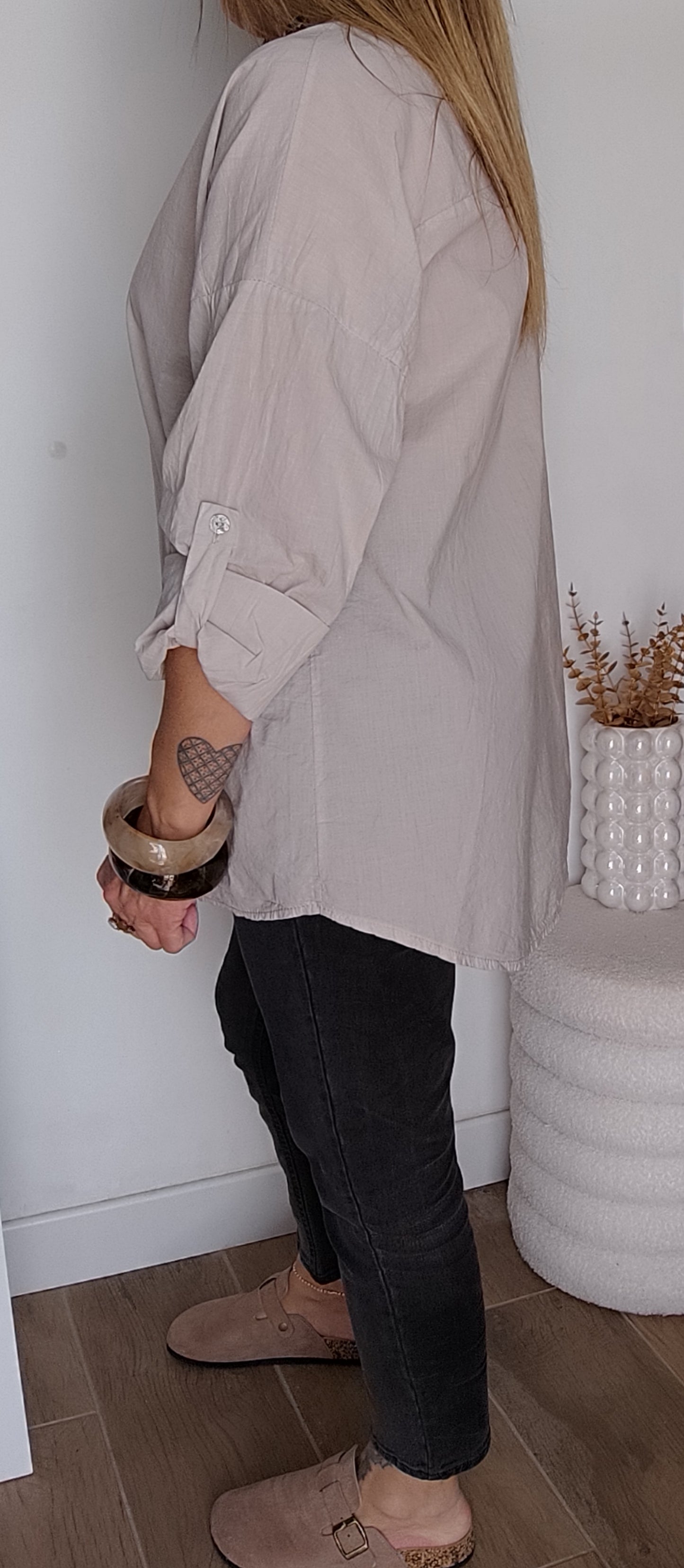 CHEMISE LÉO TAUPE