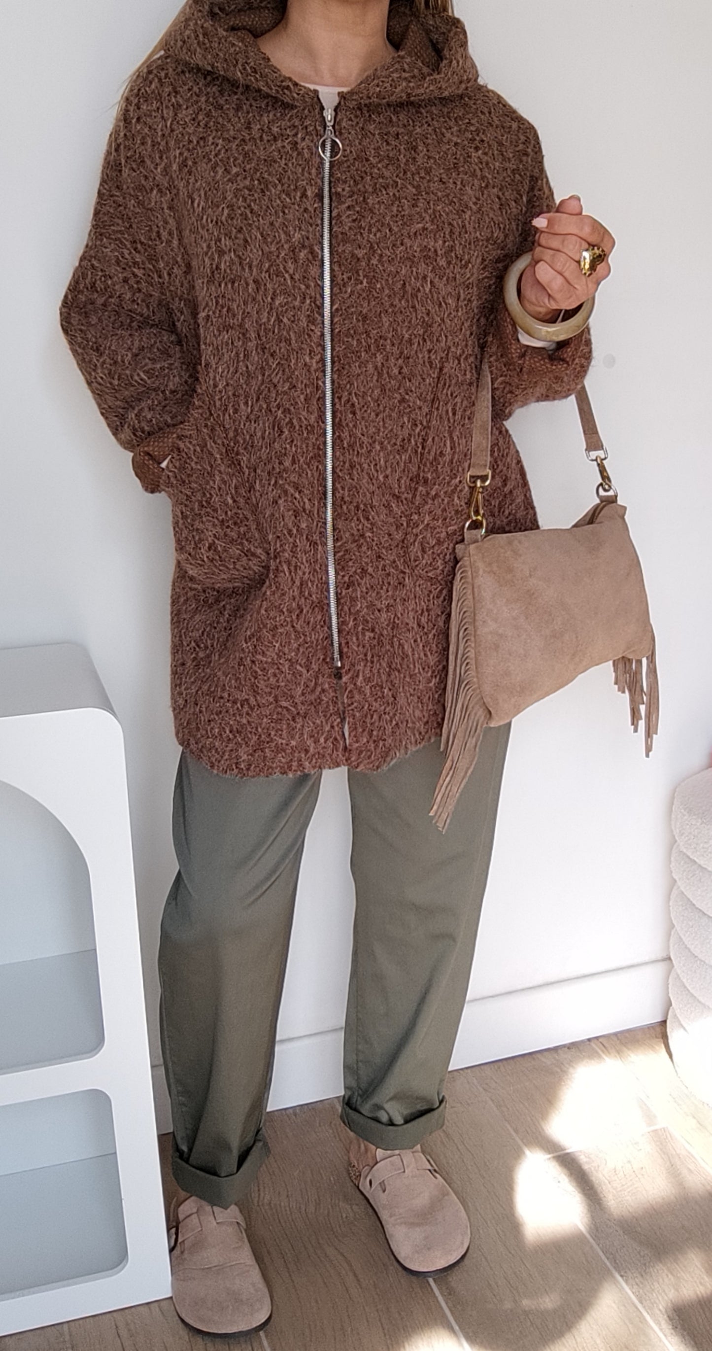 MANTEAU TIAGO MARRON