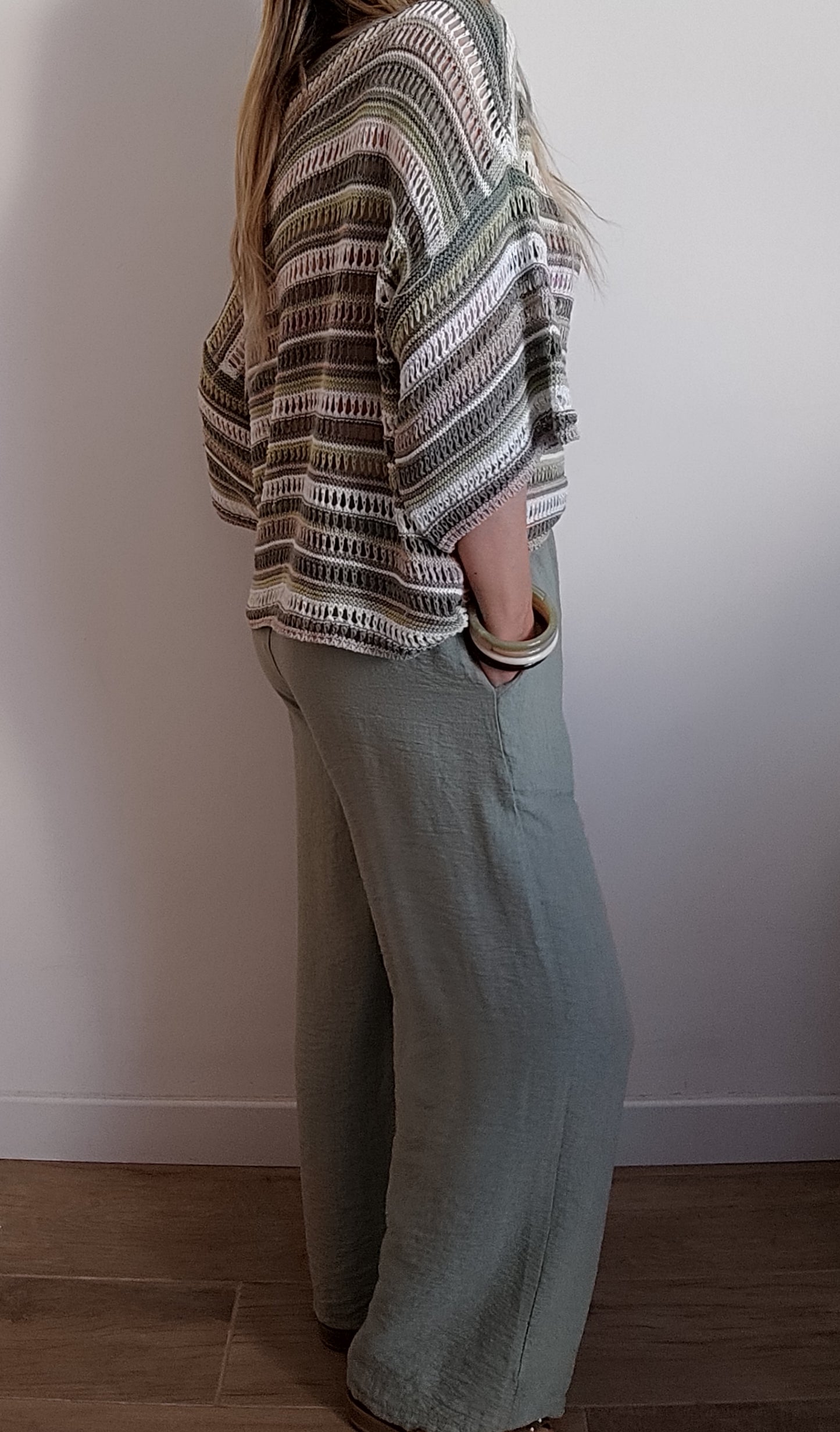 HAUT JULIETTE CROCHET KAKI