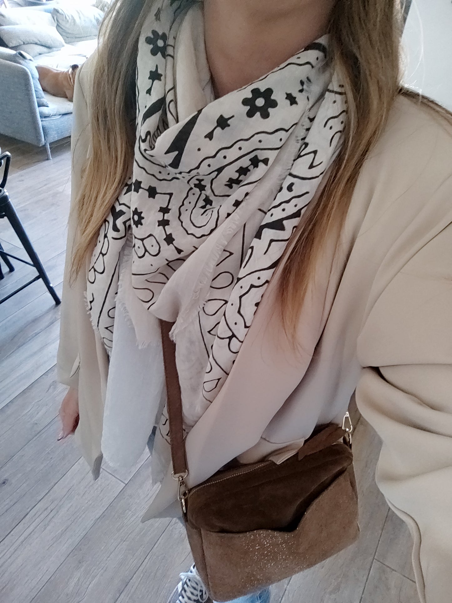 FOULARD BANDANA BEIGE
