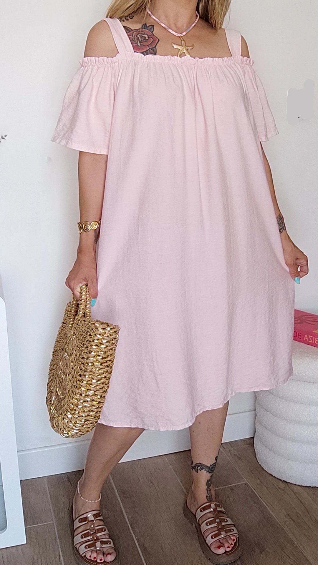 ROBE BARDOT ROSE