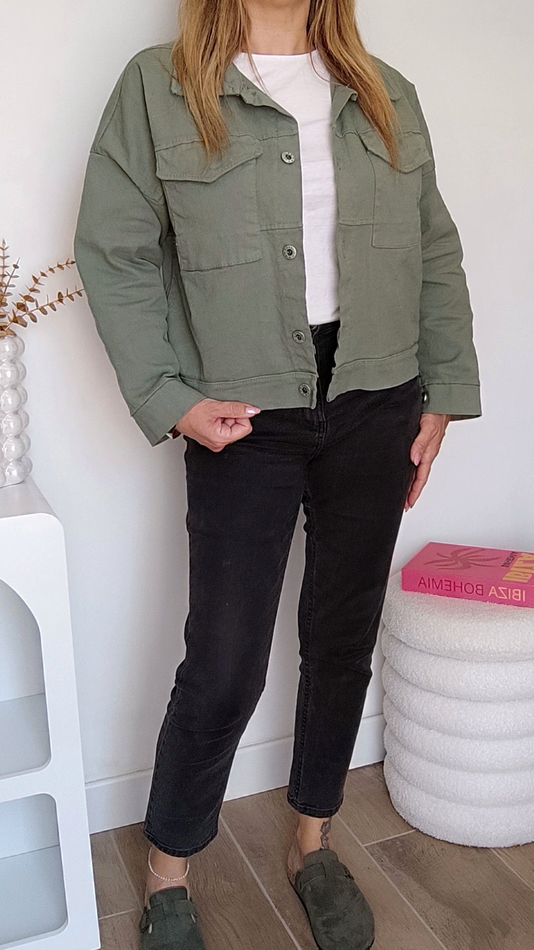 VESTE EN JEAN KAKI