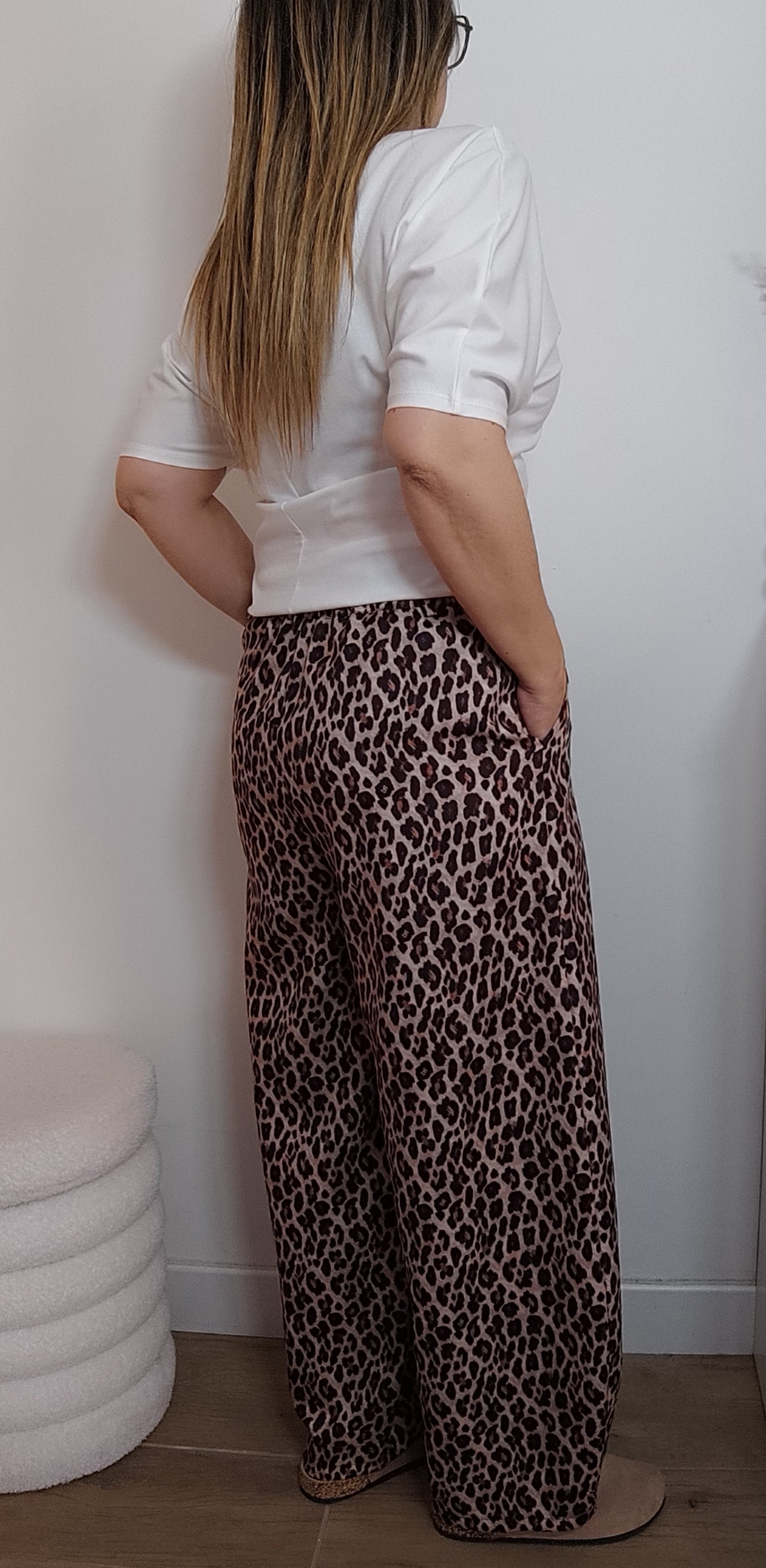 PANTALON BARREL LÉOPARD