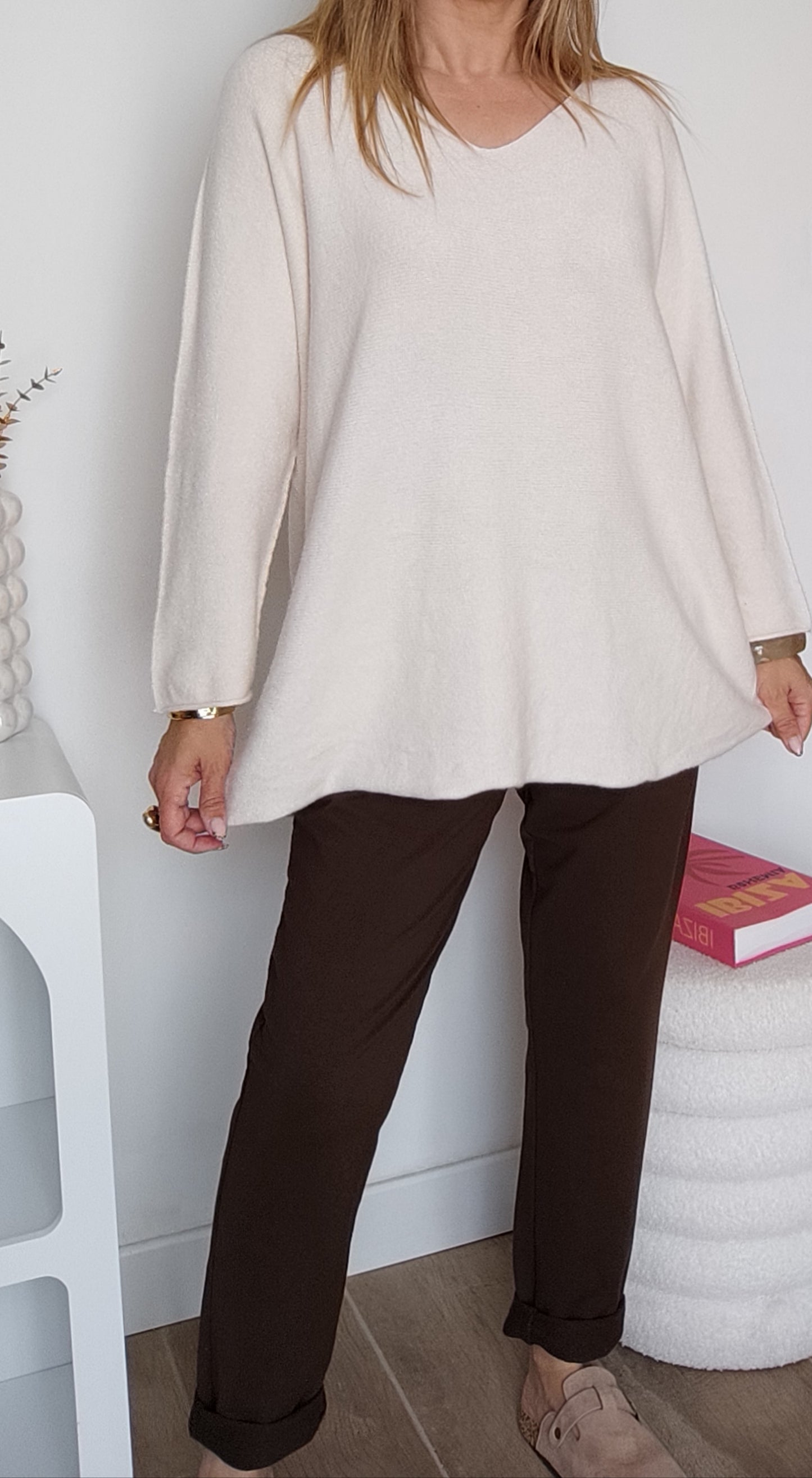 PULL SABINE LONG CREME