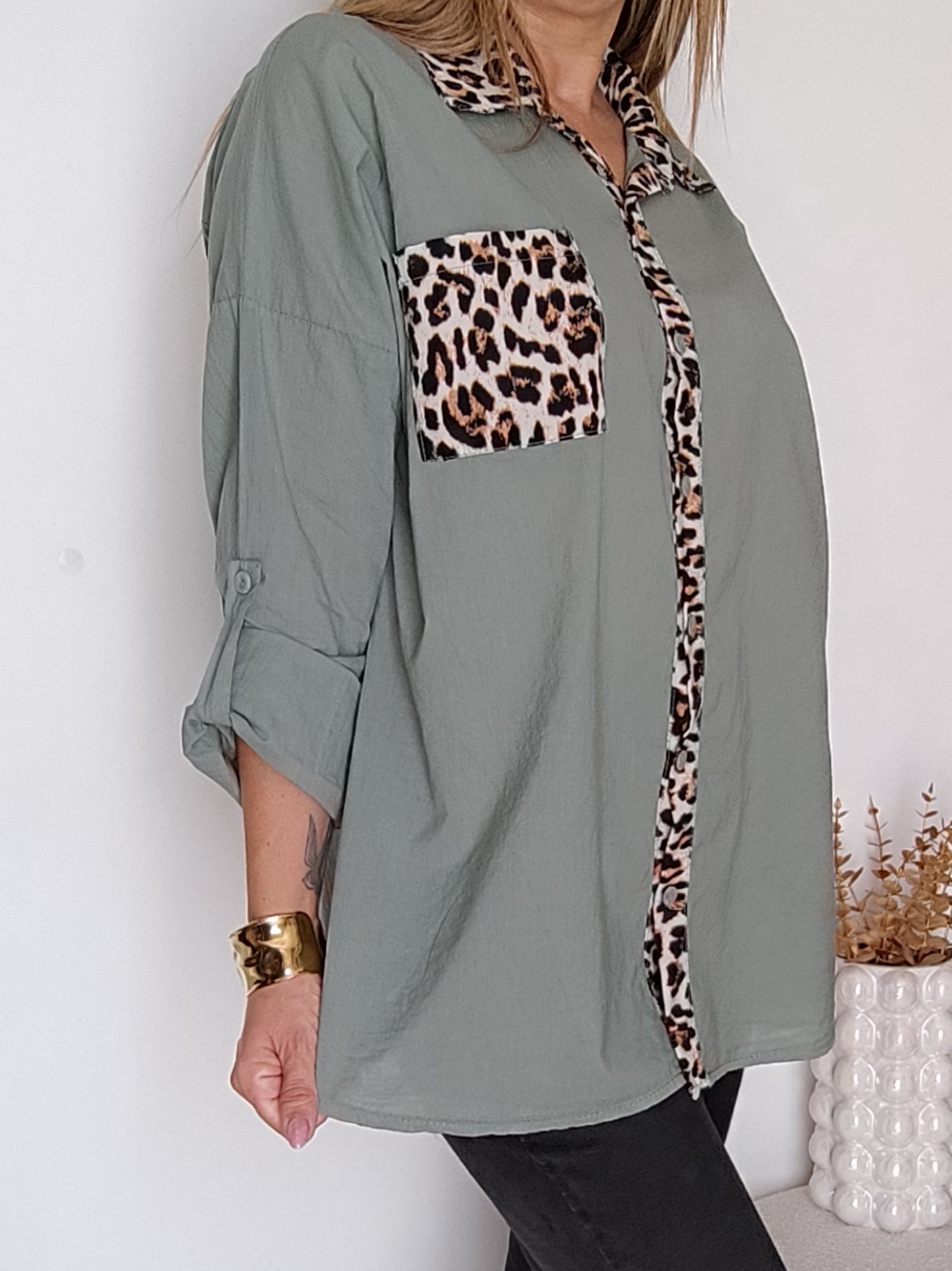CHEMISE LÉO KAKI
