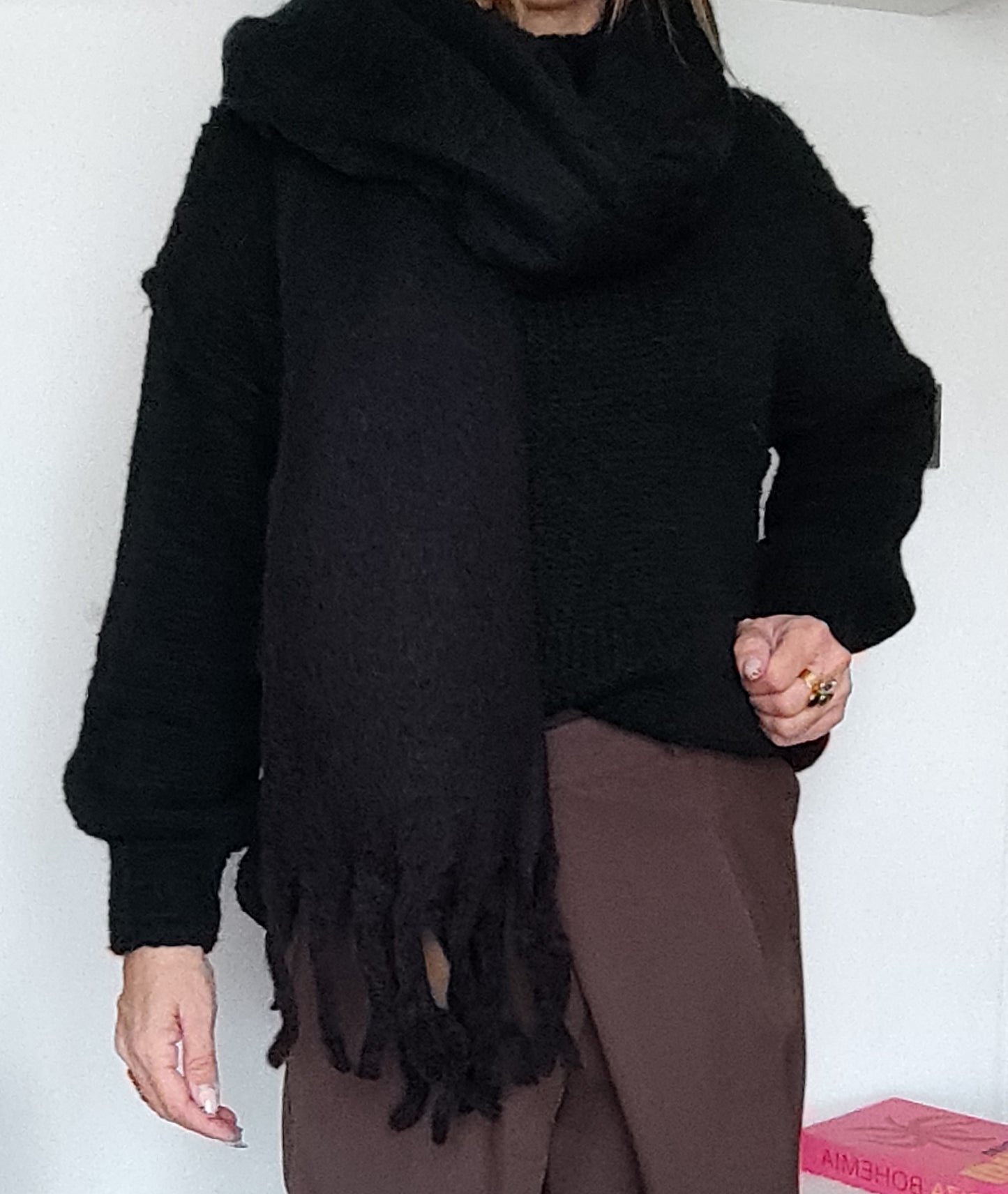 ÉCHARPE ÉPAISSE NOIRE