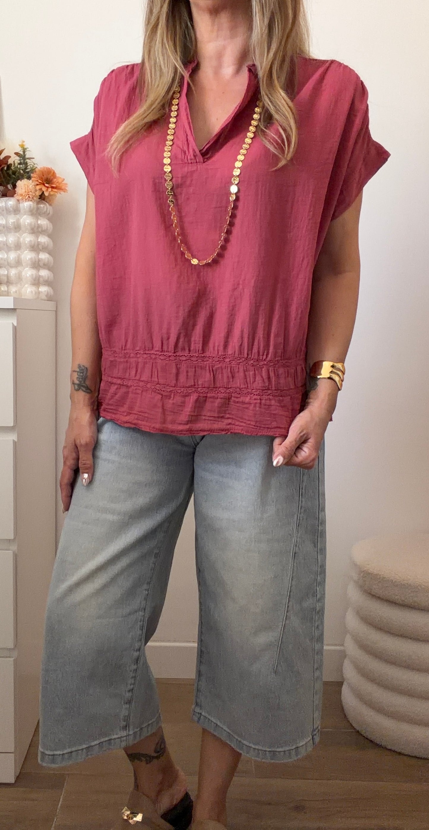 BLOUSE LALY FRAMBOISE