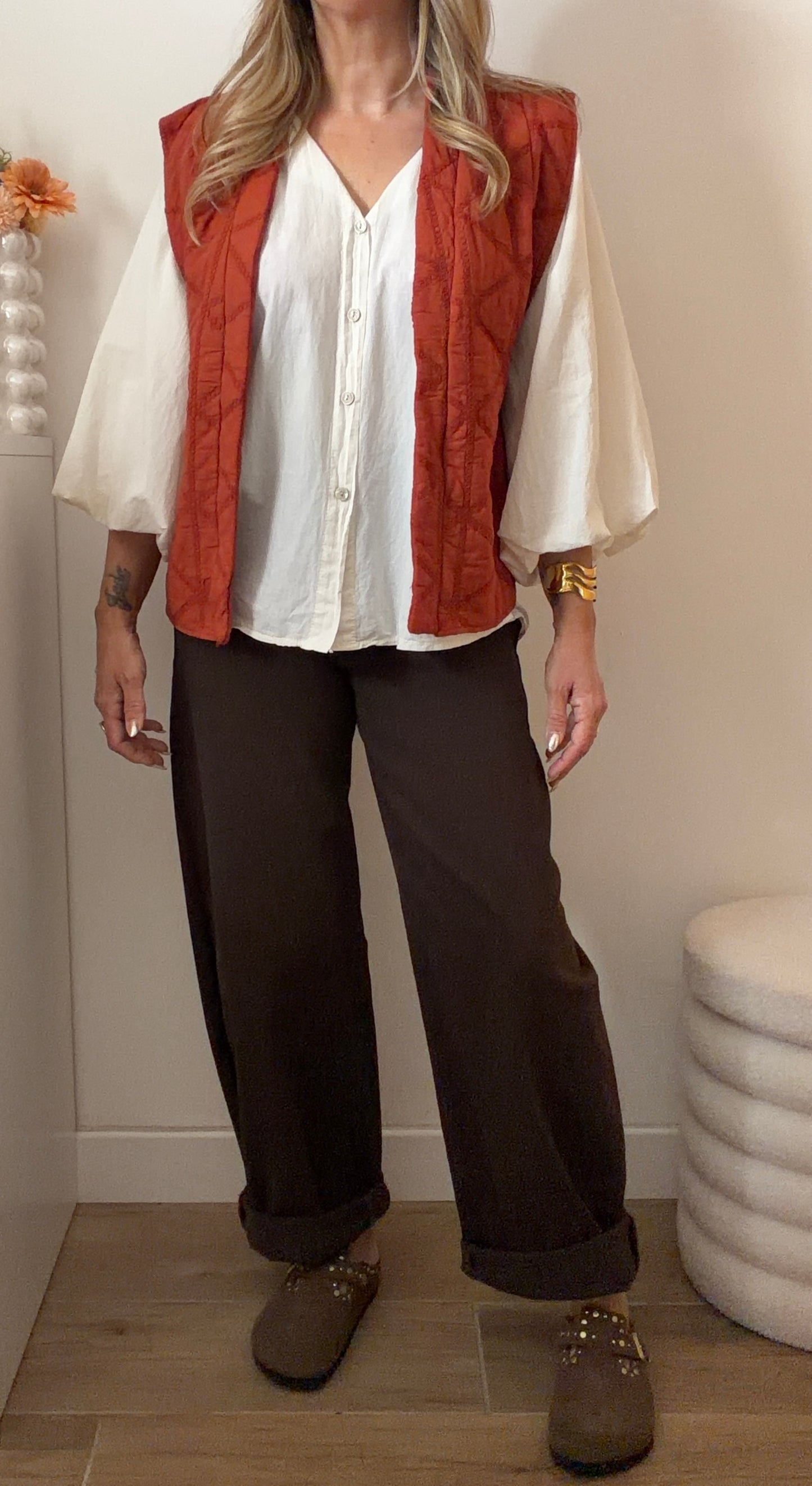 GILET MARIUS TERRACOTTA