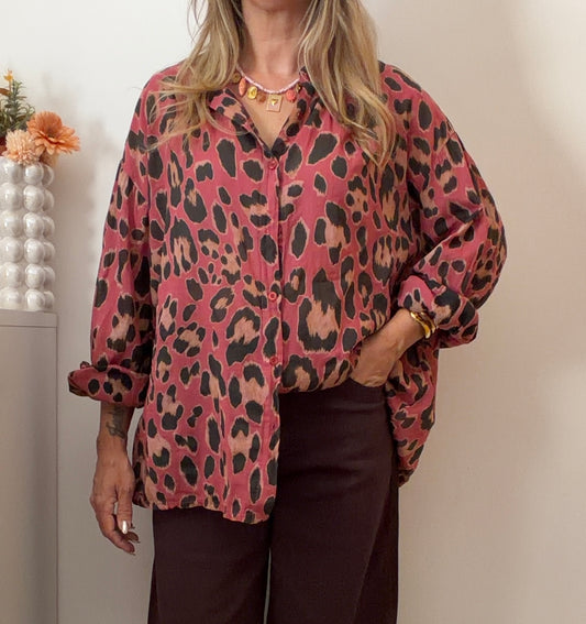 CHEMISE CLEOFA  FRAMBOISE