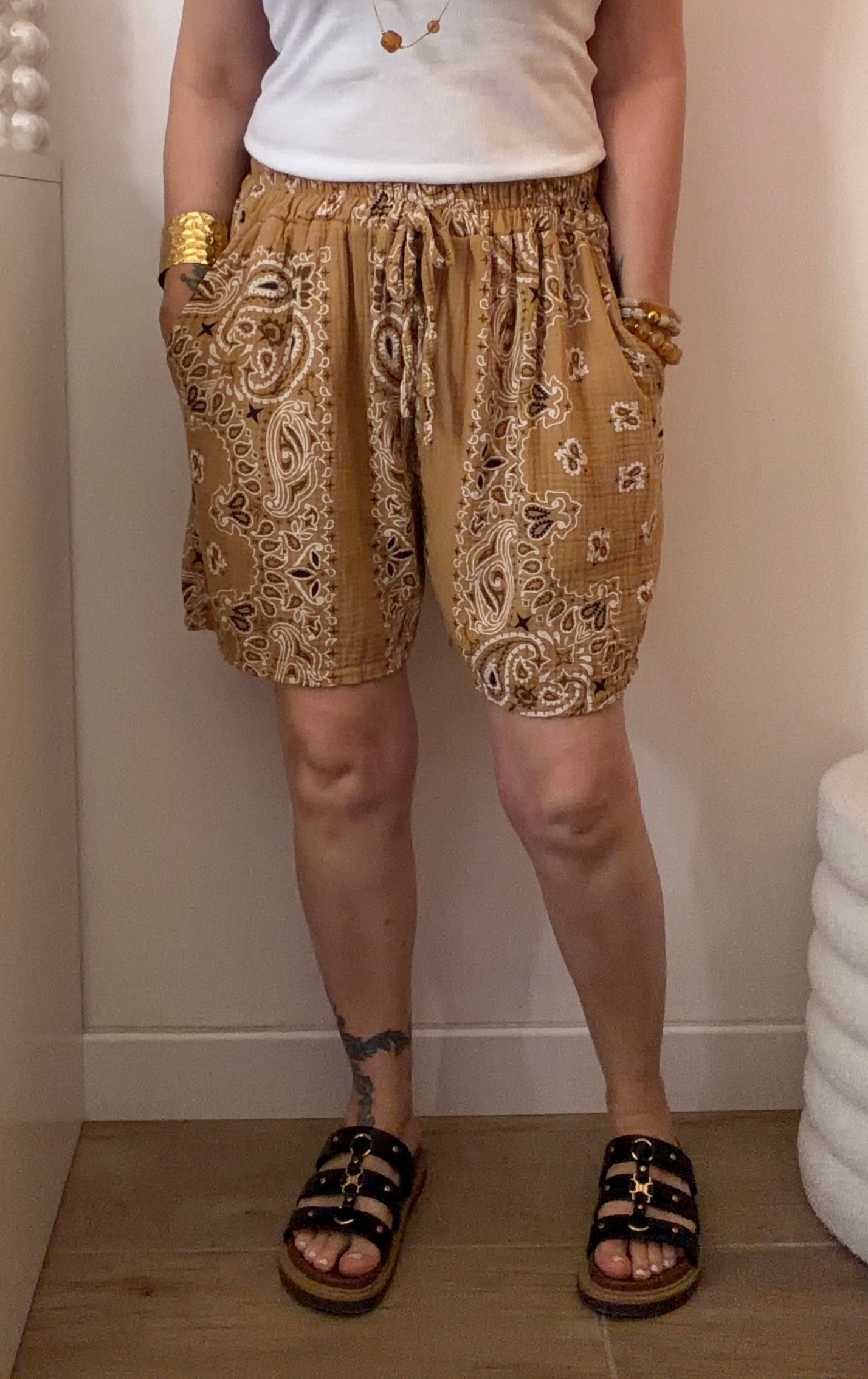 SHORT BANDANA CAMEL