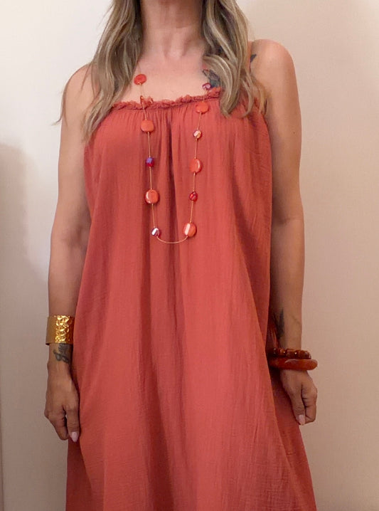 ROBE VANINA TERRACOTTA