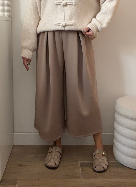 PANTALON JOGG 7/8eme TAUPE