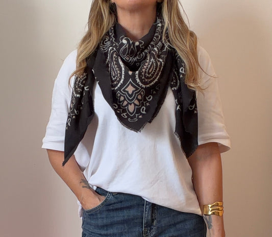 ÉCHARPE BANDANA NOIRE