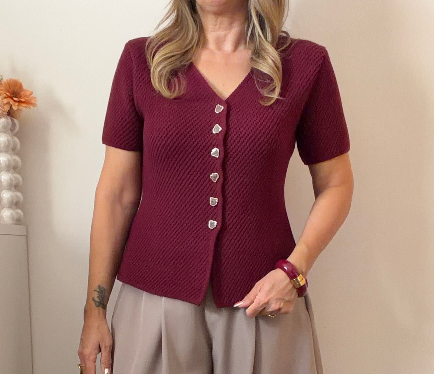 GILET NAOMIE BORDEAUX