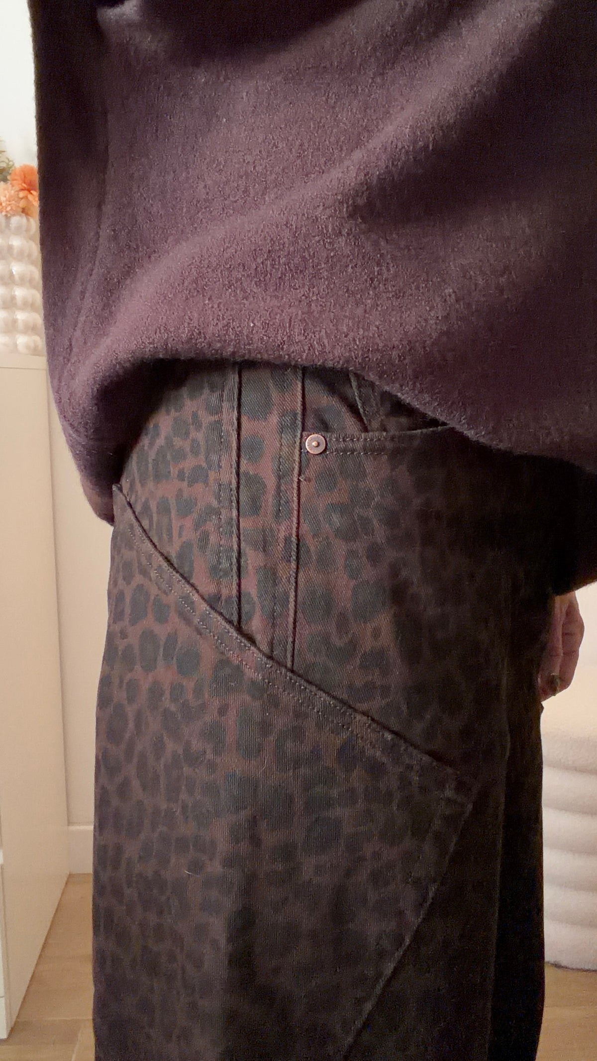 JEAN CARGO LÉOPARD CHOCO