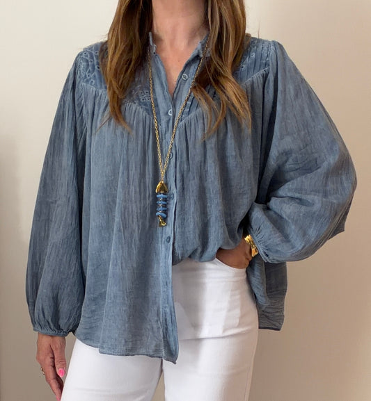CHEMISE ESTELLE BLEUE JEAN