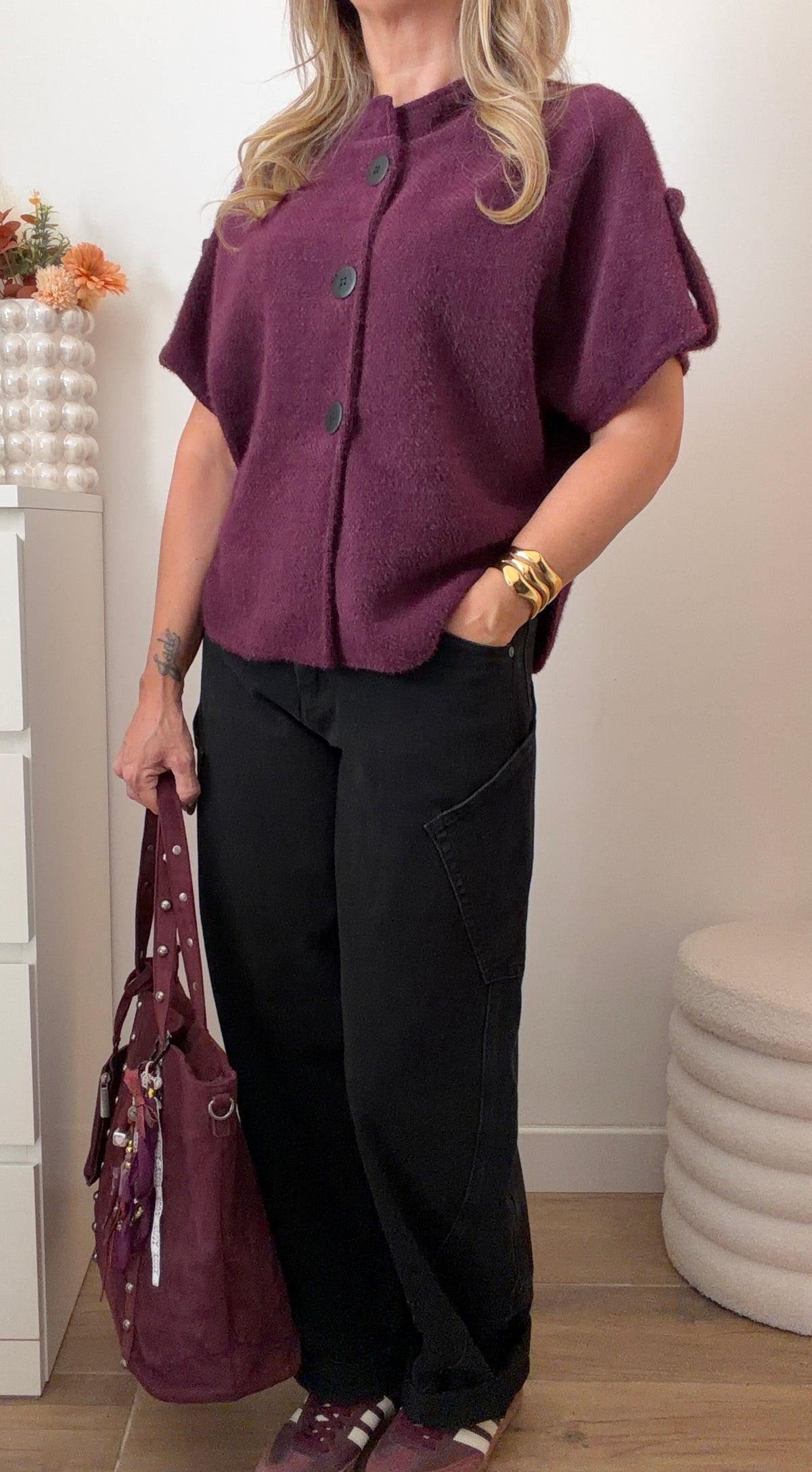 GILET ALEXANE PRUNE