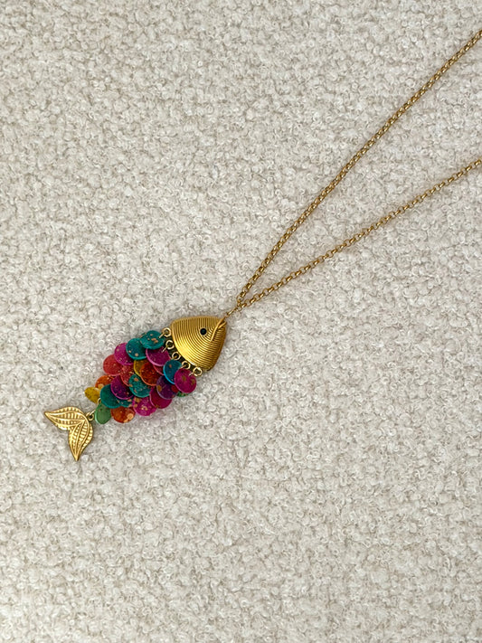 SAUTOIR FISH MULTICOLORE