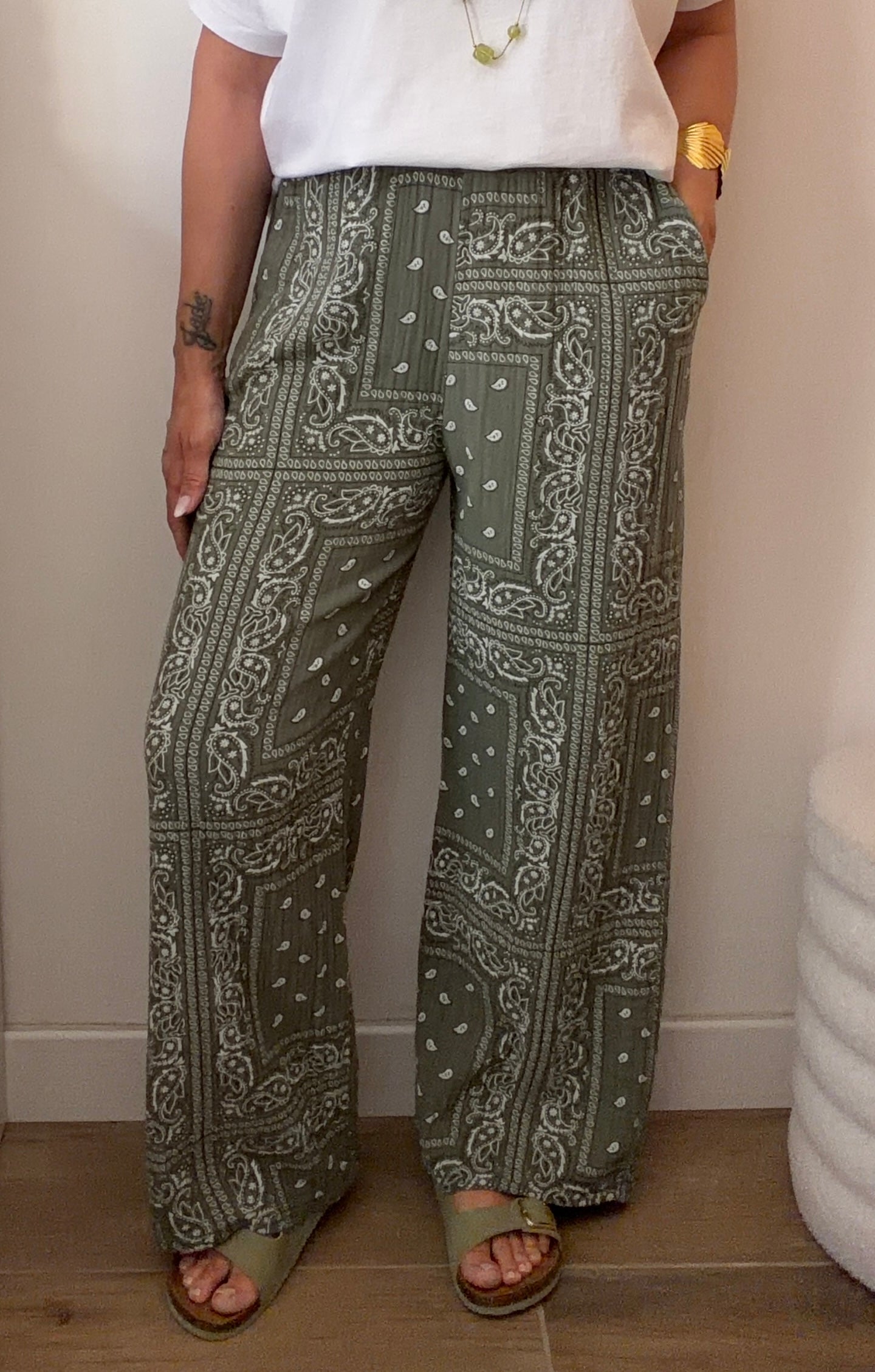 PANTALON BANDANA KAKI