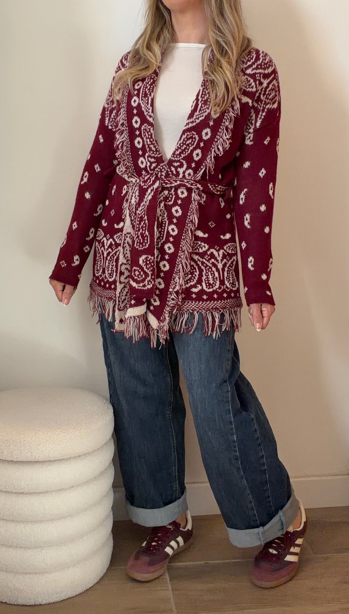 GILET BANDANA BORDEAUX