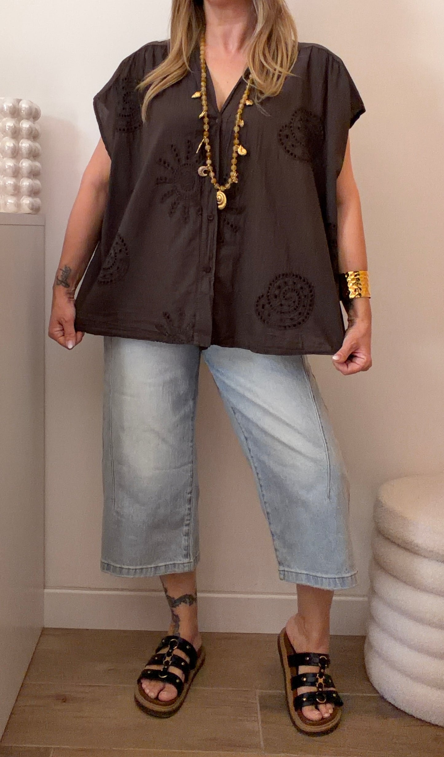 BLOUSE FIDJI CHOCOLAT