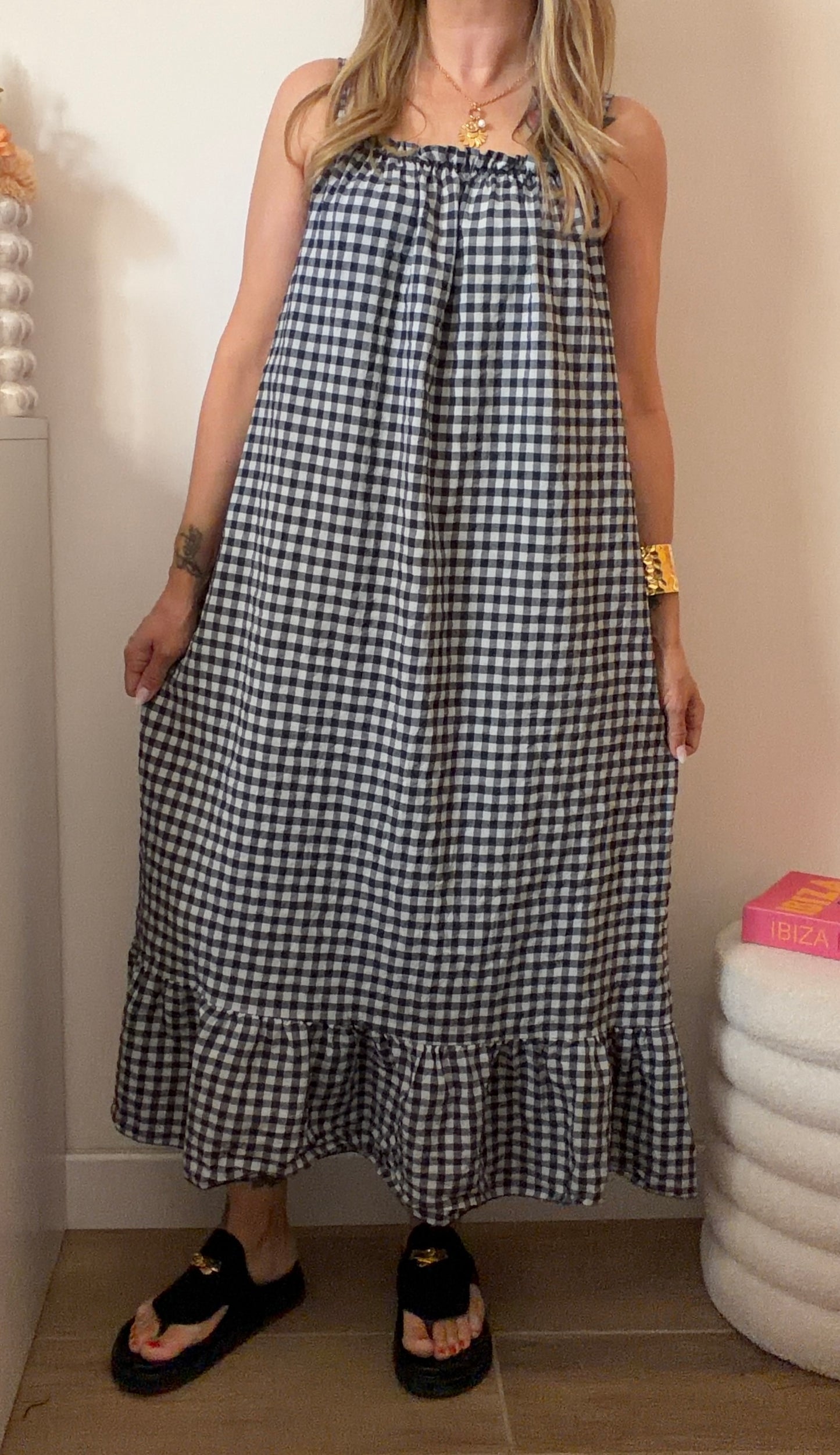 ROBE VICHY MARINE