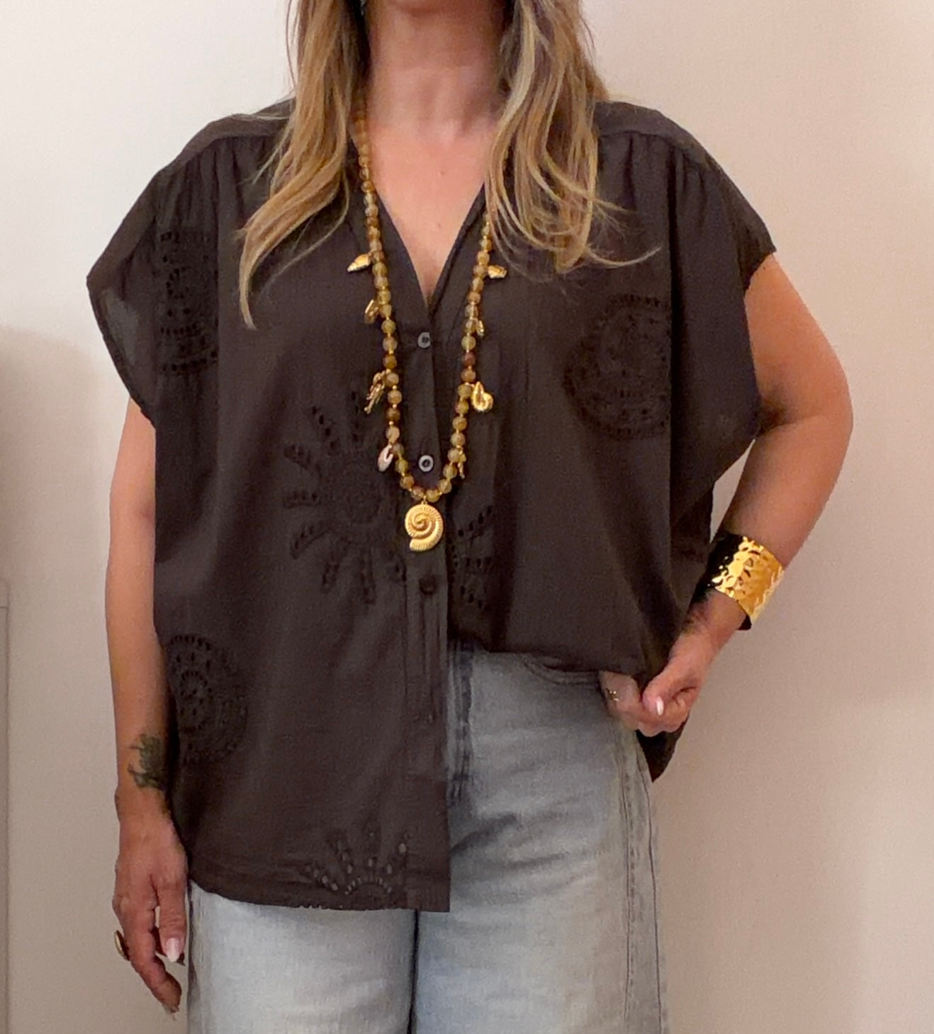 BLOUSE FIDJI CHOCOLAT