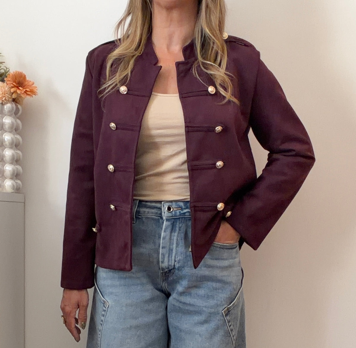 VESTE OFFICIER PRUNE