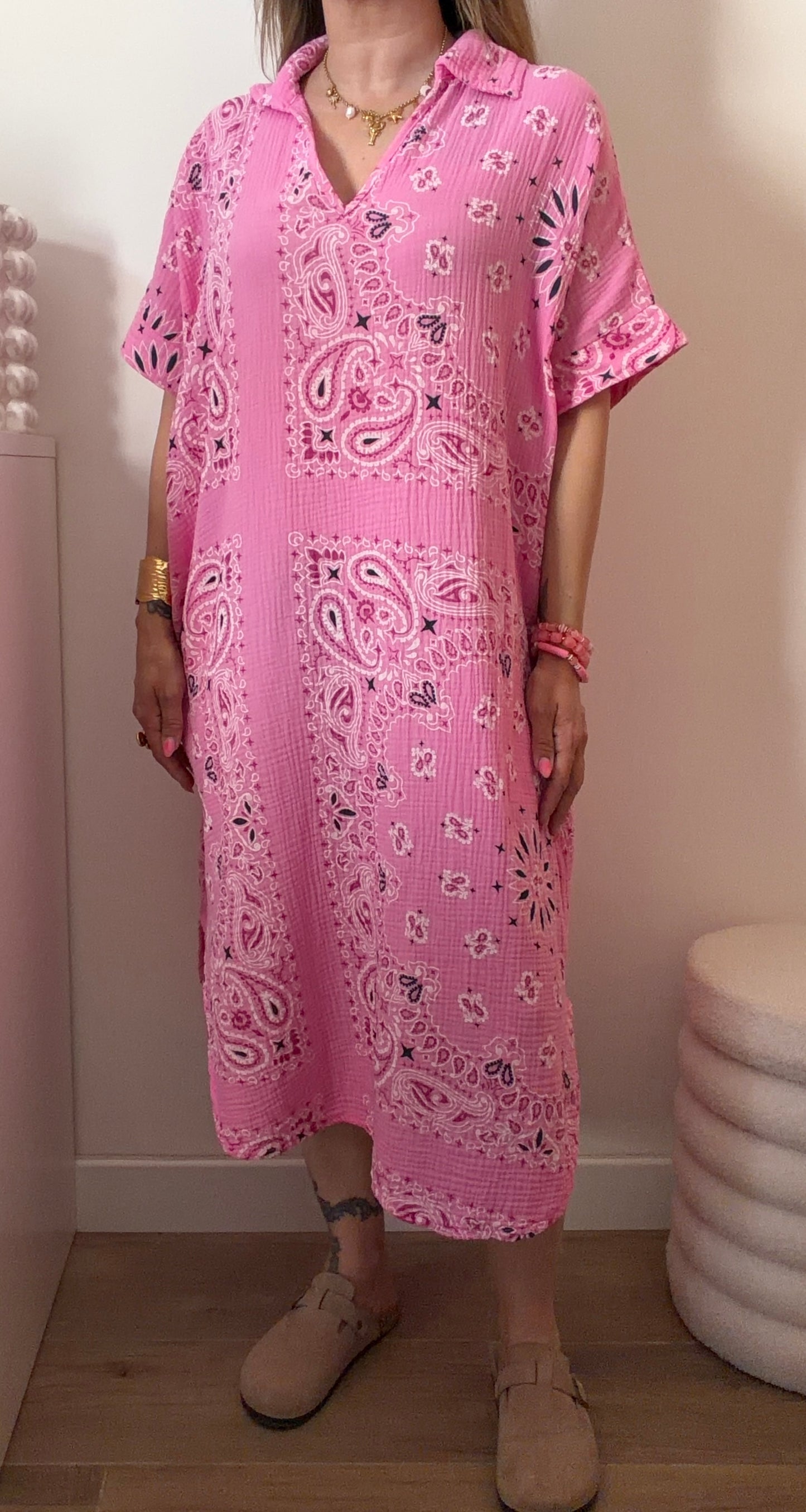 ROBE BANDANA ROSE