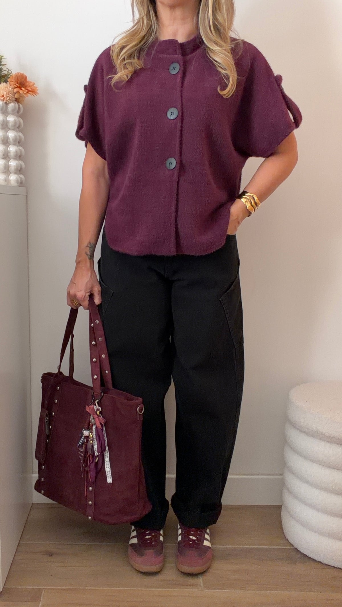 GILET ALEXANE PRUNE