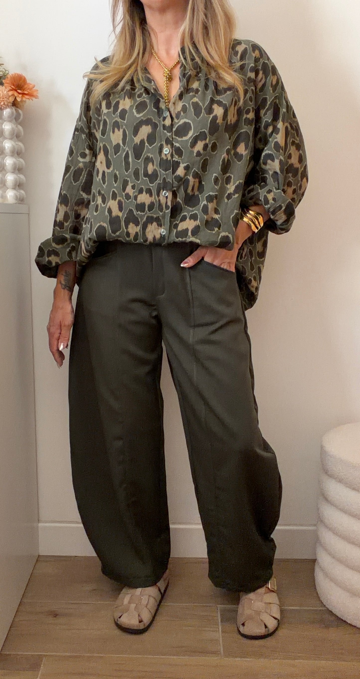 CHEMISE CLEOFA  KAKI