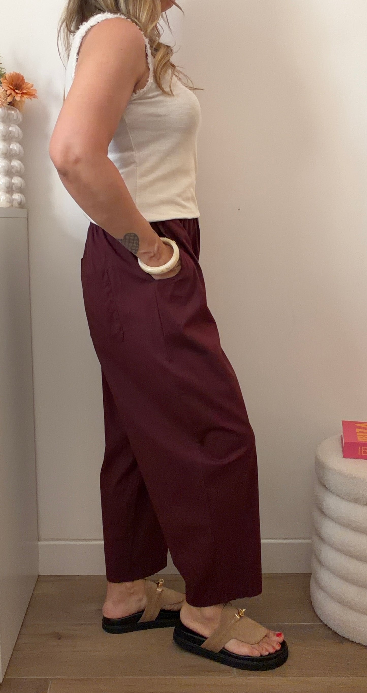 PANTALON GABIN BORDEAUX