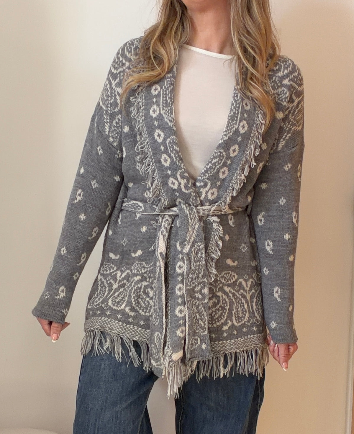 GILET BANDANA GRIS