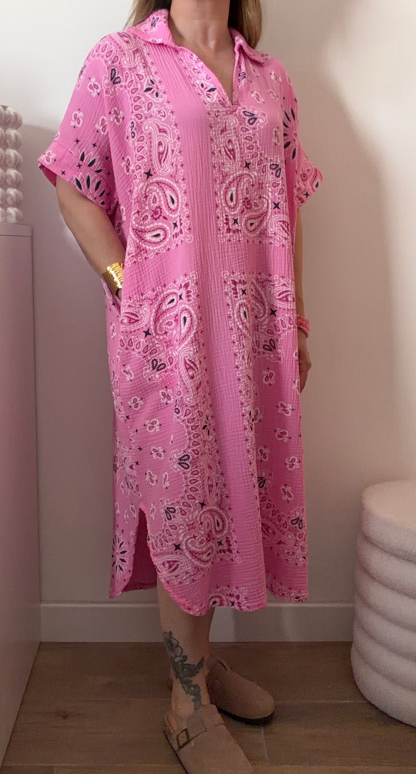 ROBE BANDANA ROSE
